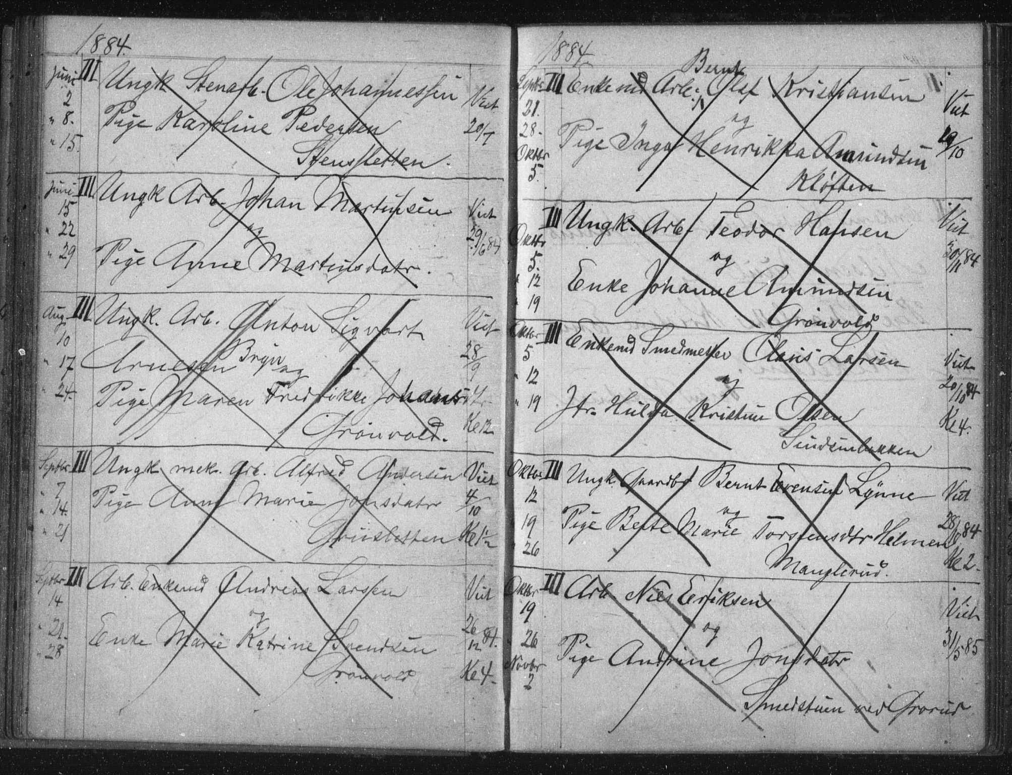 Østre Aker prestekontor Kirkebøker, AV/SAO-A-10840/H/Ha/L0005: Banns register no. I 5, 1879-1899