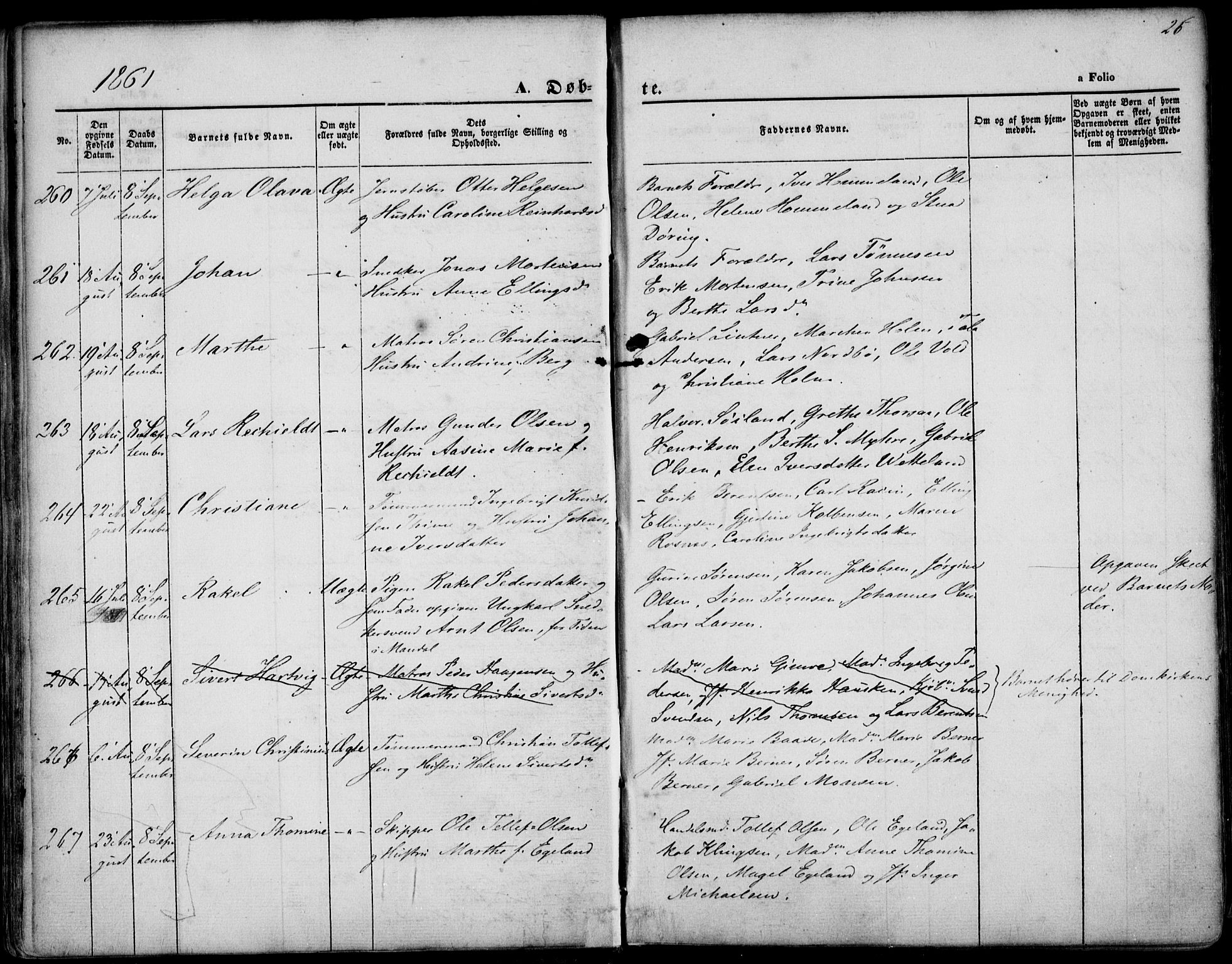 St. Petri sokneprestkontor, SAST/A-101813/001/30/30BA/L0001: Parish register (official) no. A 1, 1861-1868, p. 26