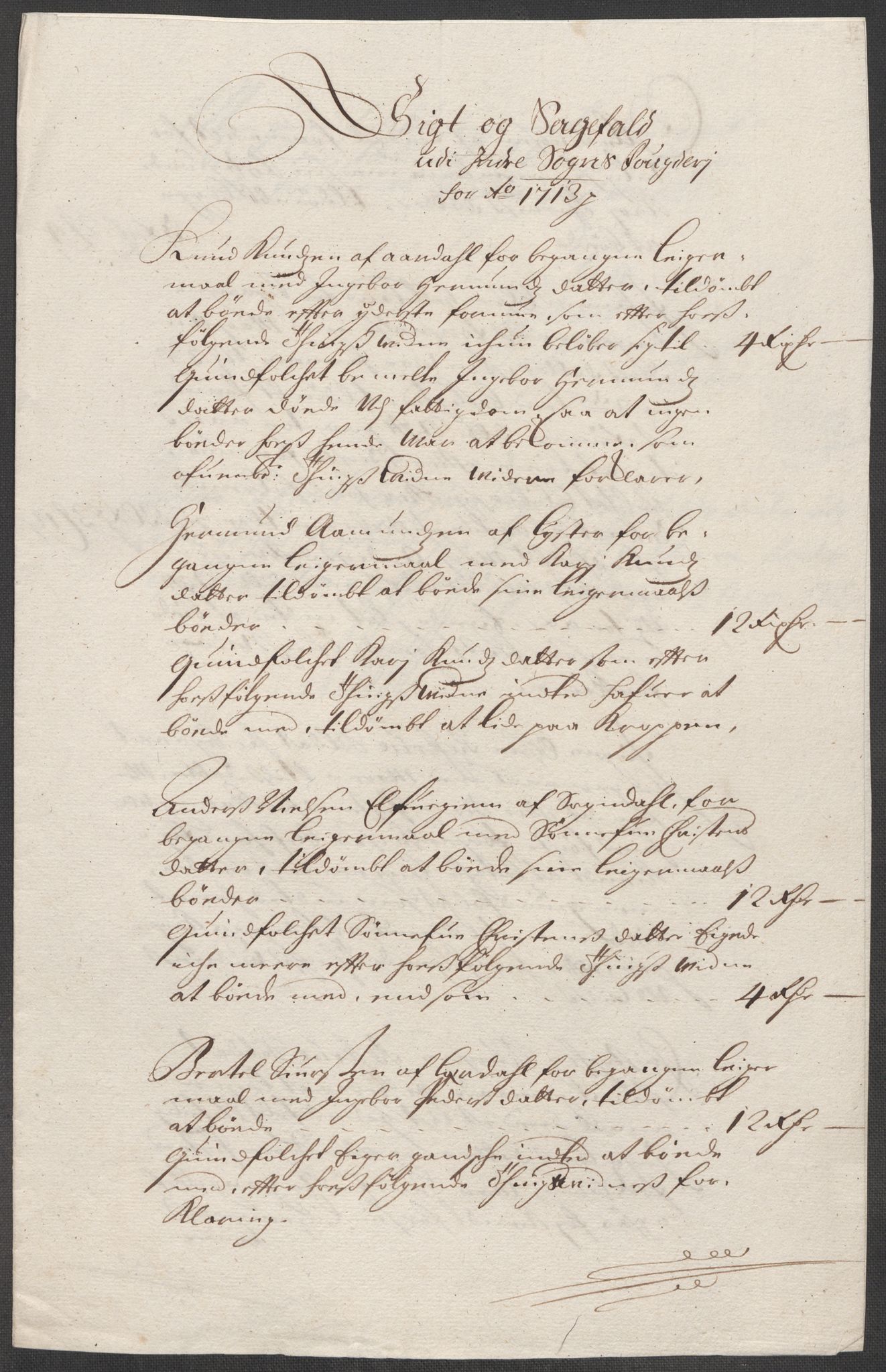 Rentekammeret inntil 1814, Reviderte regnskaper, Fogderegnskap, RA/EA-4092/R52/L3319: Fogderegnskap Sogn, 1713-1714, p. 309