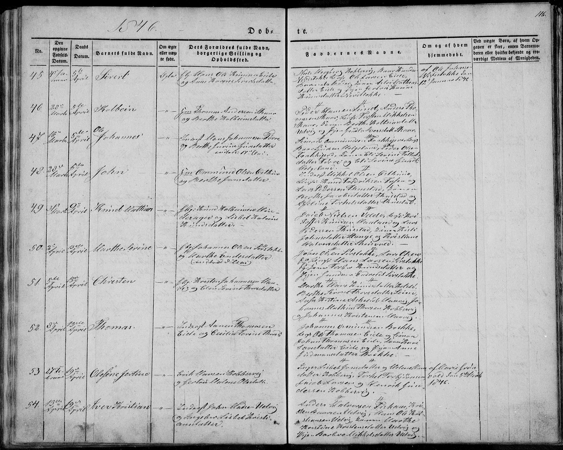 Avaldsnes sokneprestkontor, AV/SAST-A -101851/H/Ha/Haa/L0006: Parish register (official) no. A 6, 1839-1847, p. 116