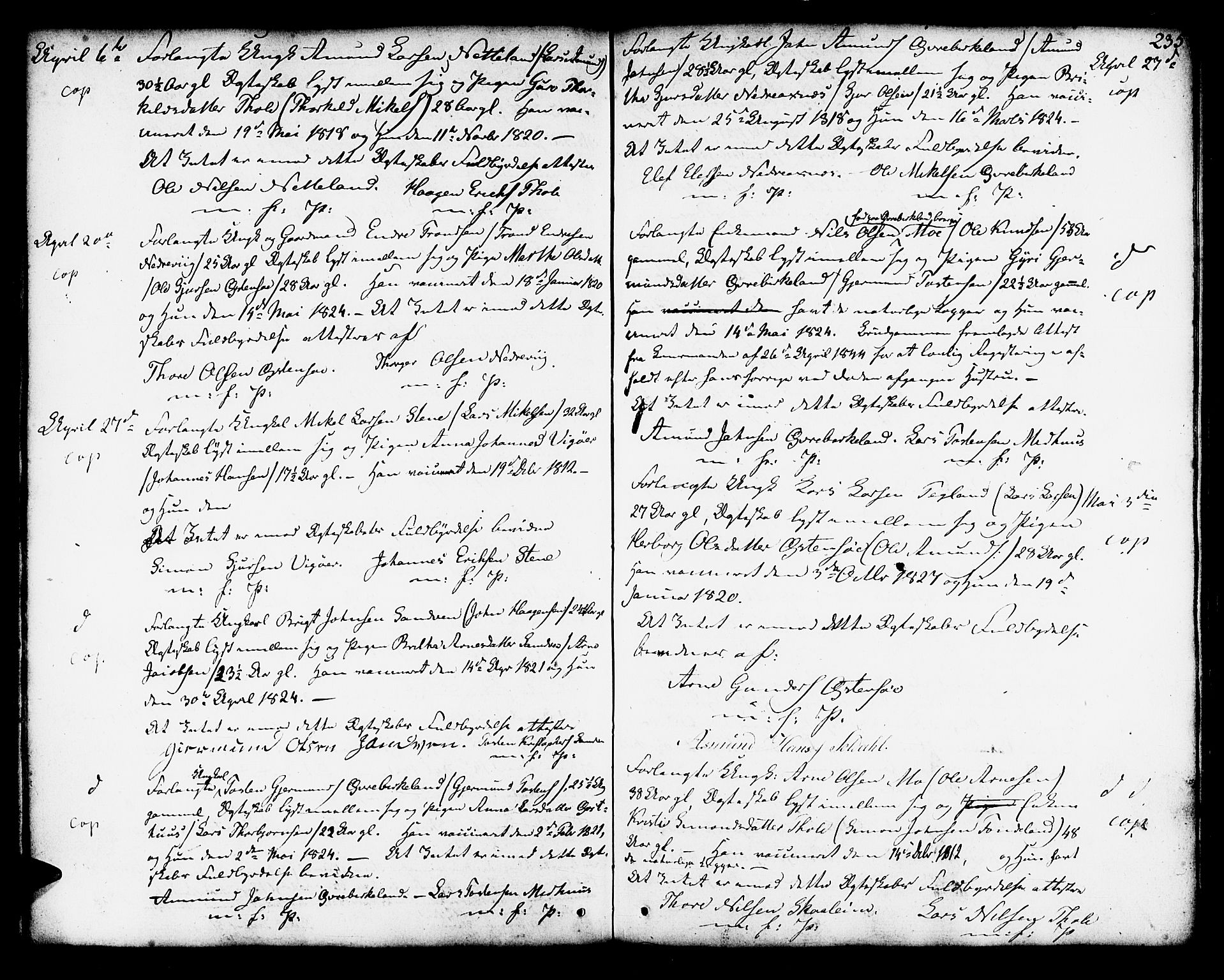 Kvam sokneprestembete, AV/SAB-A-76201/H/Haa: Parish register (official) no. A 5, 1796-1832, p. 235