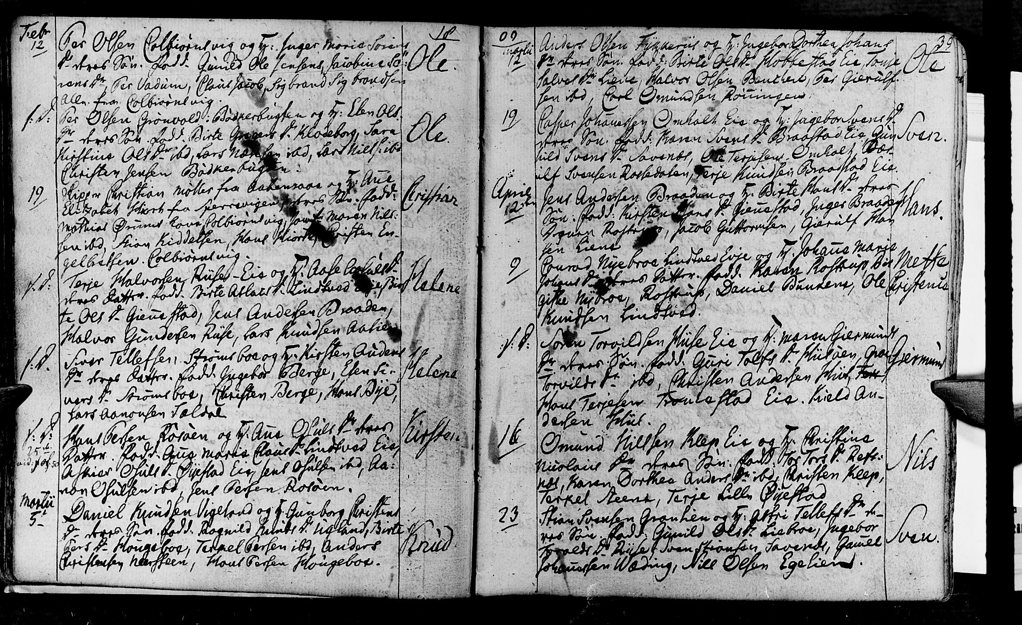 Øyestad sokneprestkontor, AV/SAK-1111-0049/F/Fa/L0011: Parish register (official) no. A 11, 1805-1824, p. 39