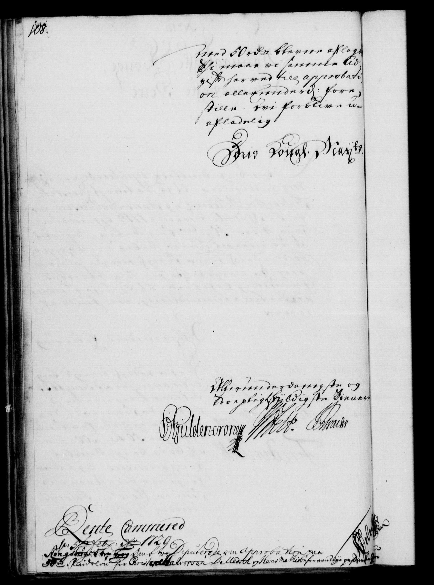Rentekammeret, Kammerkanselliet, RA/EA-3111/G/Gf/Gfa/L0002: Norsk relasjons- og resolusjonsprotokoll (merket RK 52.2), 1720, p. 108