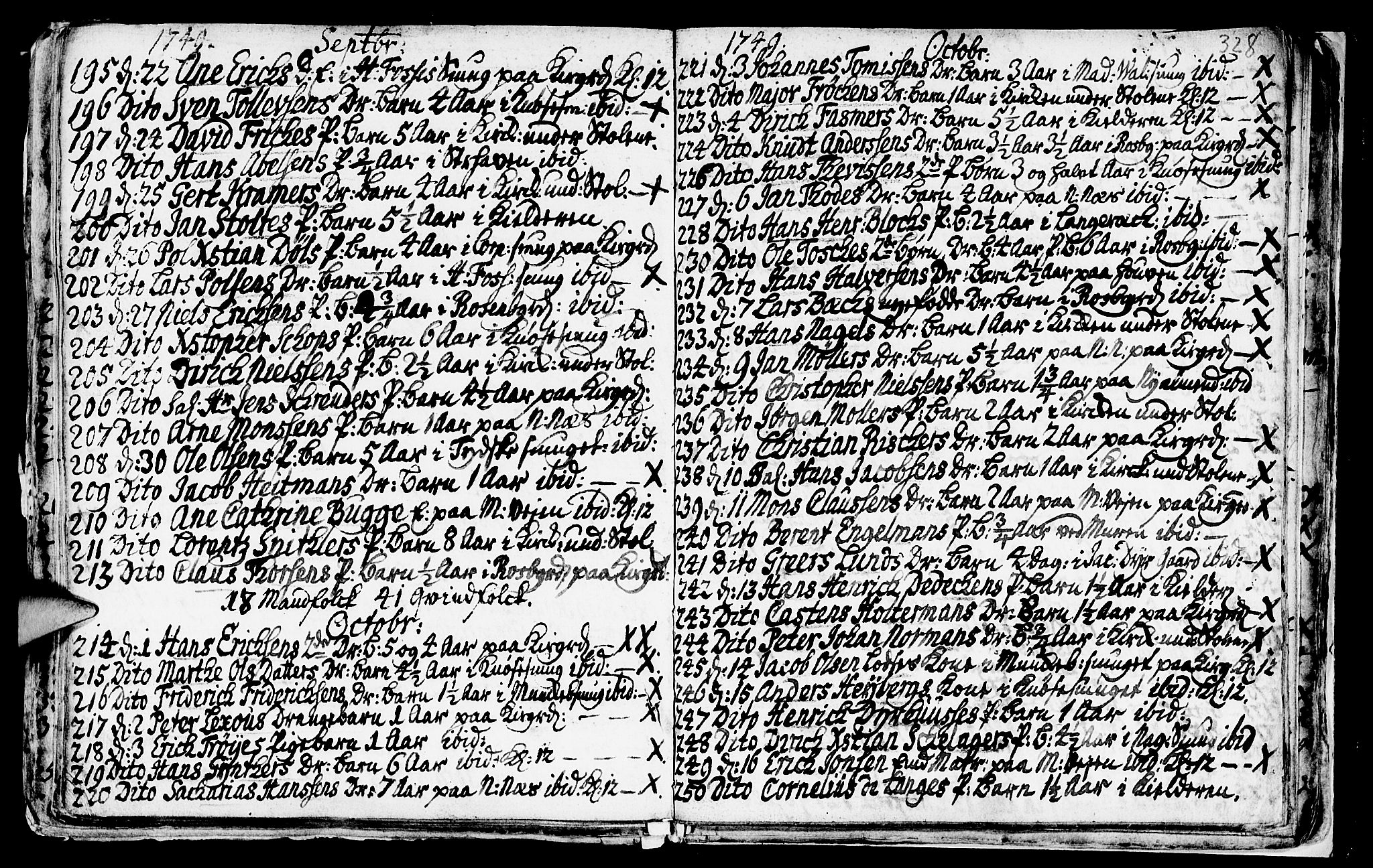 Nykirken Sokneprestembete, AV/SAB-A-77101/H/Haa/L0009: Parish register (official) no. A 9, 1689-1759, p. 328