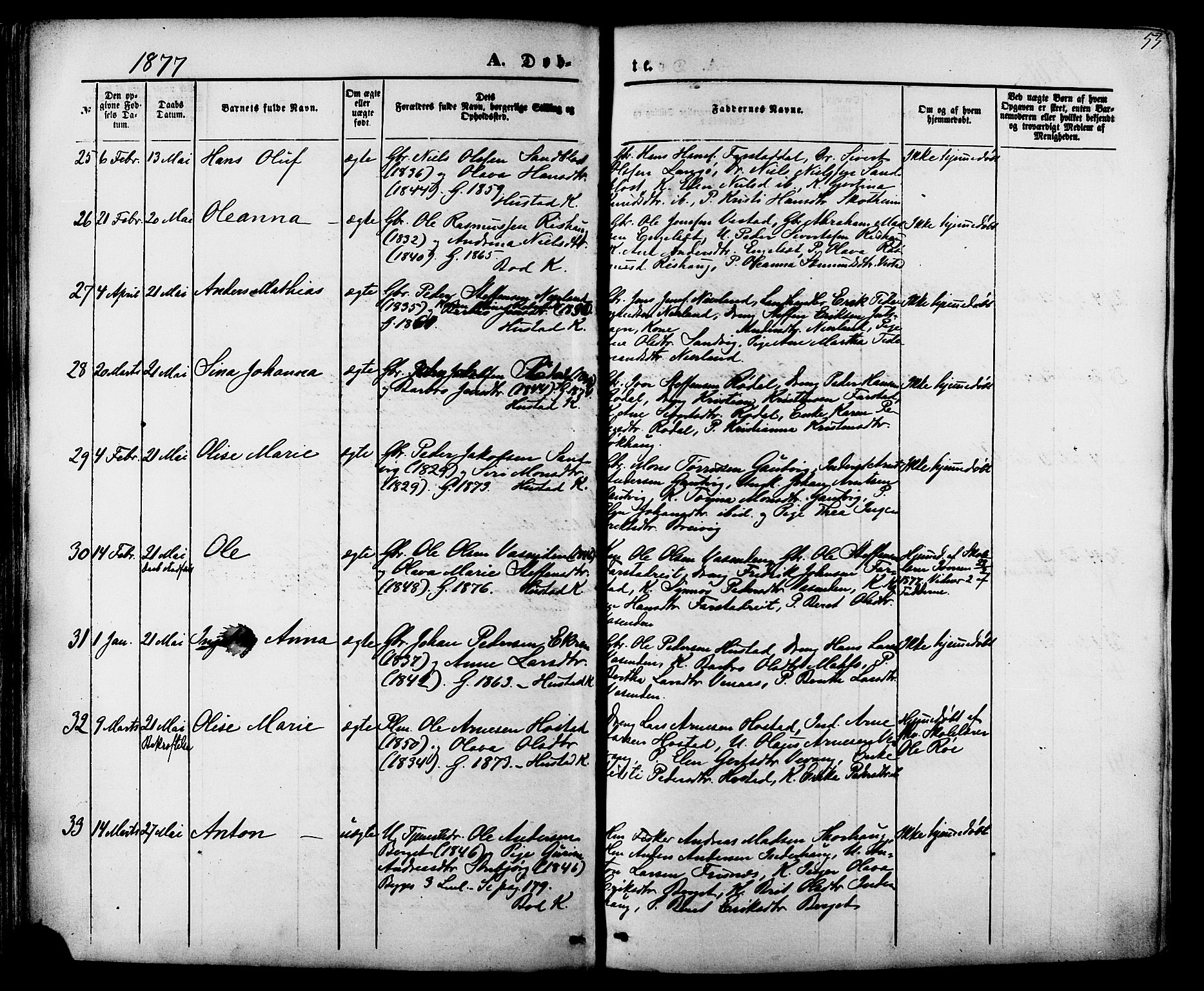 Ministerialprotokoller, klokkerbøker og fødselsregistre - Møre og Romsdal, AV/SAT-A-1454/566/L0768: Parish register (official) no. 566A07, 1869-1881, p. 53