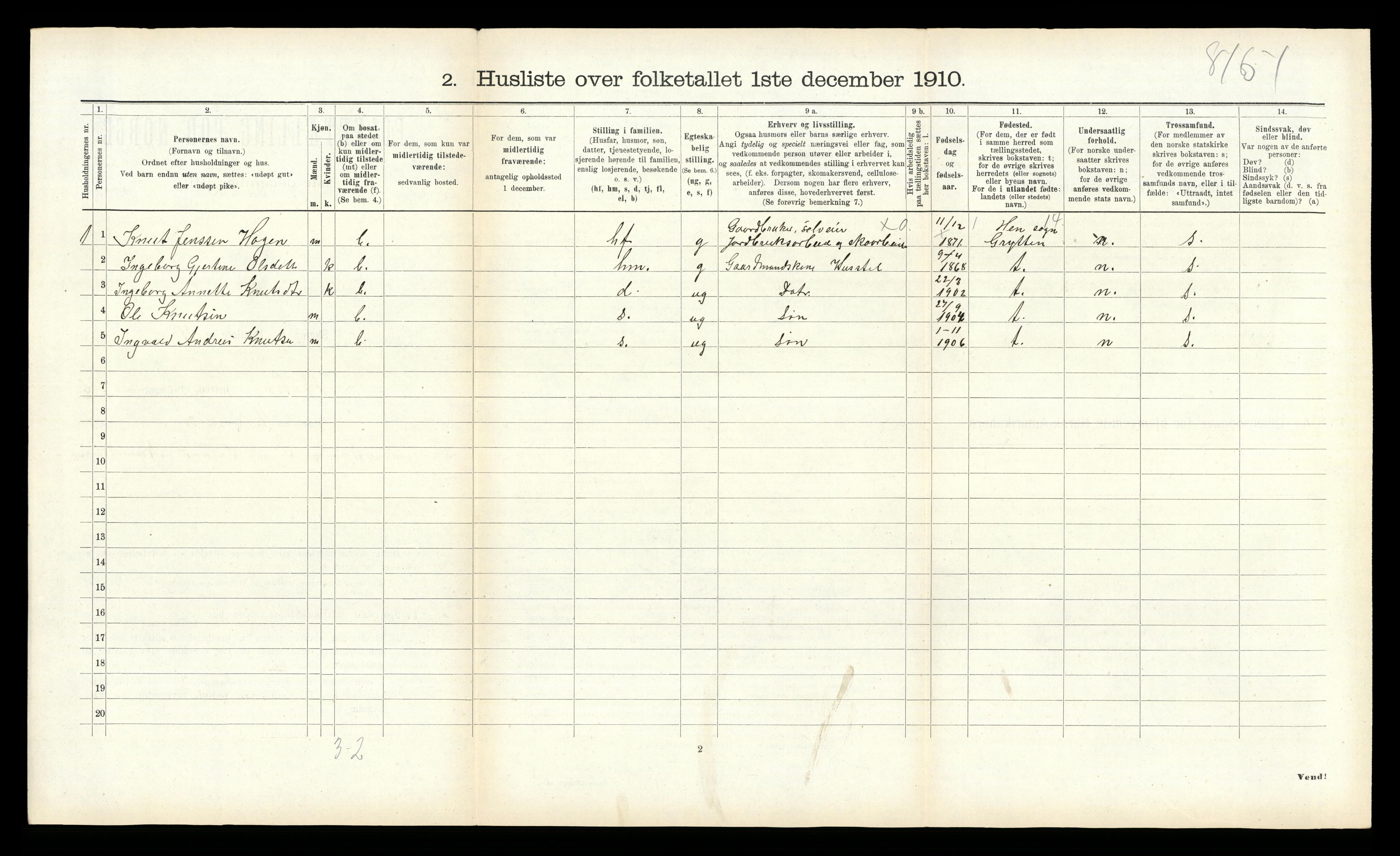 RA, 1910 census for Bolsøy, 1910, p. 1202