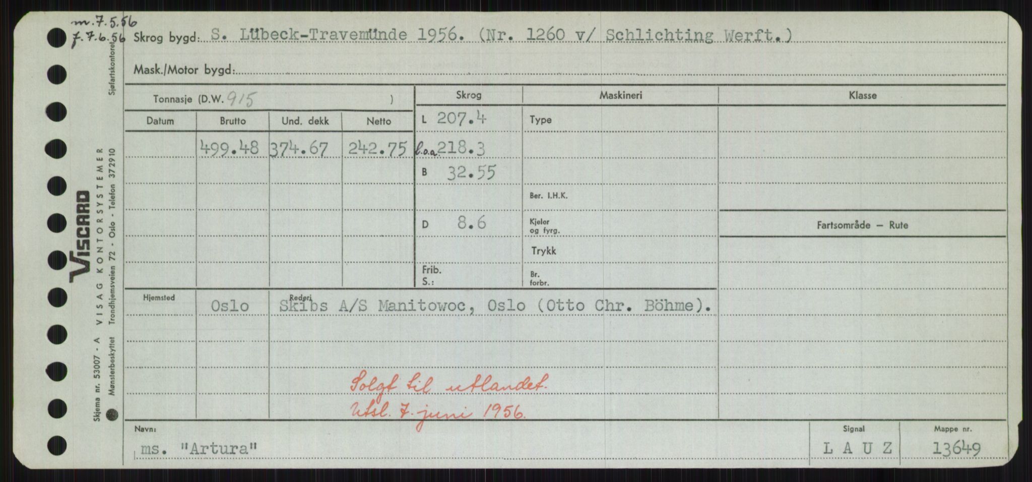 Sjøfartsdirektoratet med forløpere, Skipsmålingen, RA/S-1627/H/Hd/L0002: Fartøy, Apa-Axe, p. 221