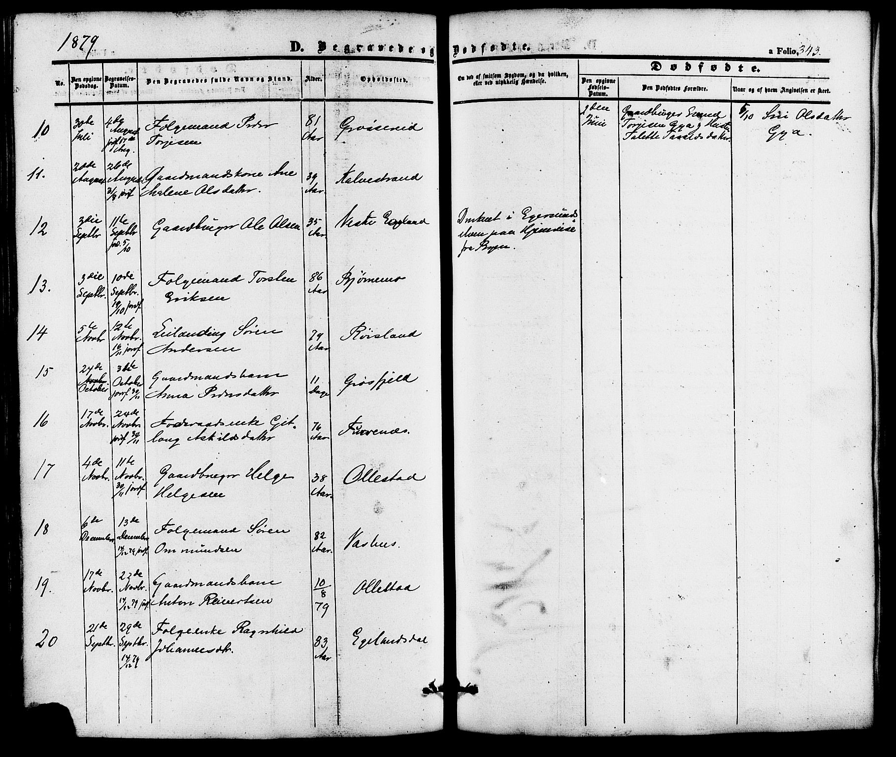 Lund sokneprestkontor, AV/SAST-A-101809/S06/L0010: Parish register (official) no. A 9, 1854-1886, p. 343