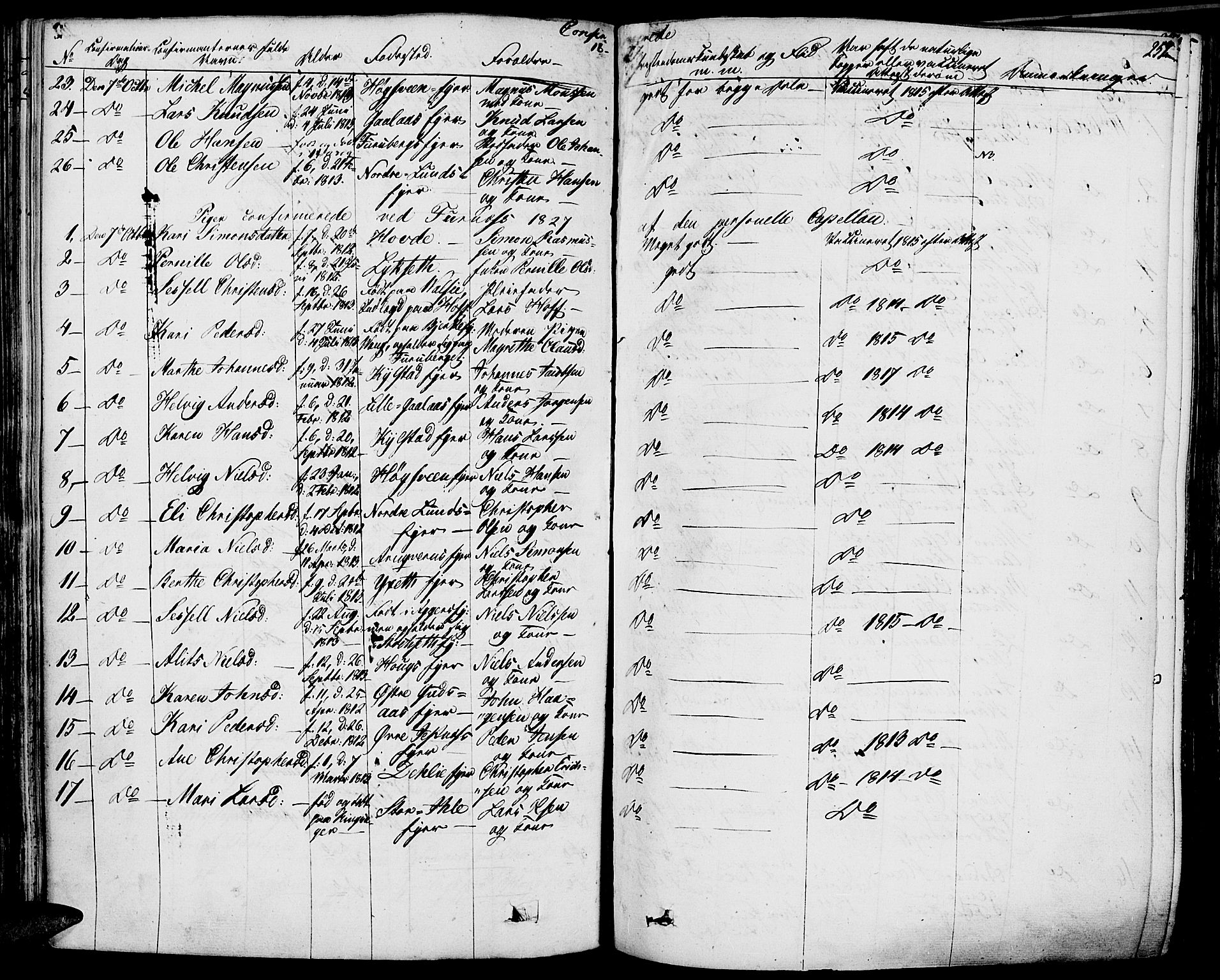 Vang prestekontor, Hedmark, SAH/PREST-008/H/Ha/Haa/L0009: Parish register (official) no. 9, 1826-1841, p. 252