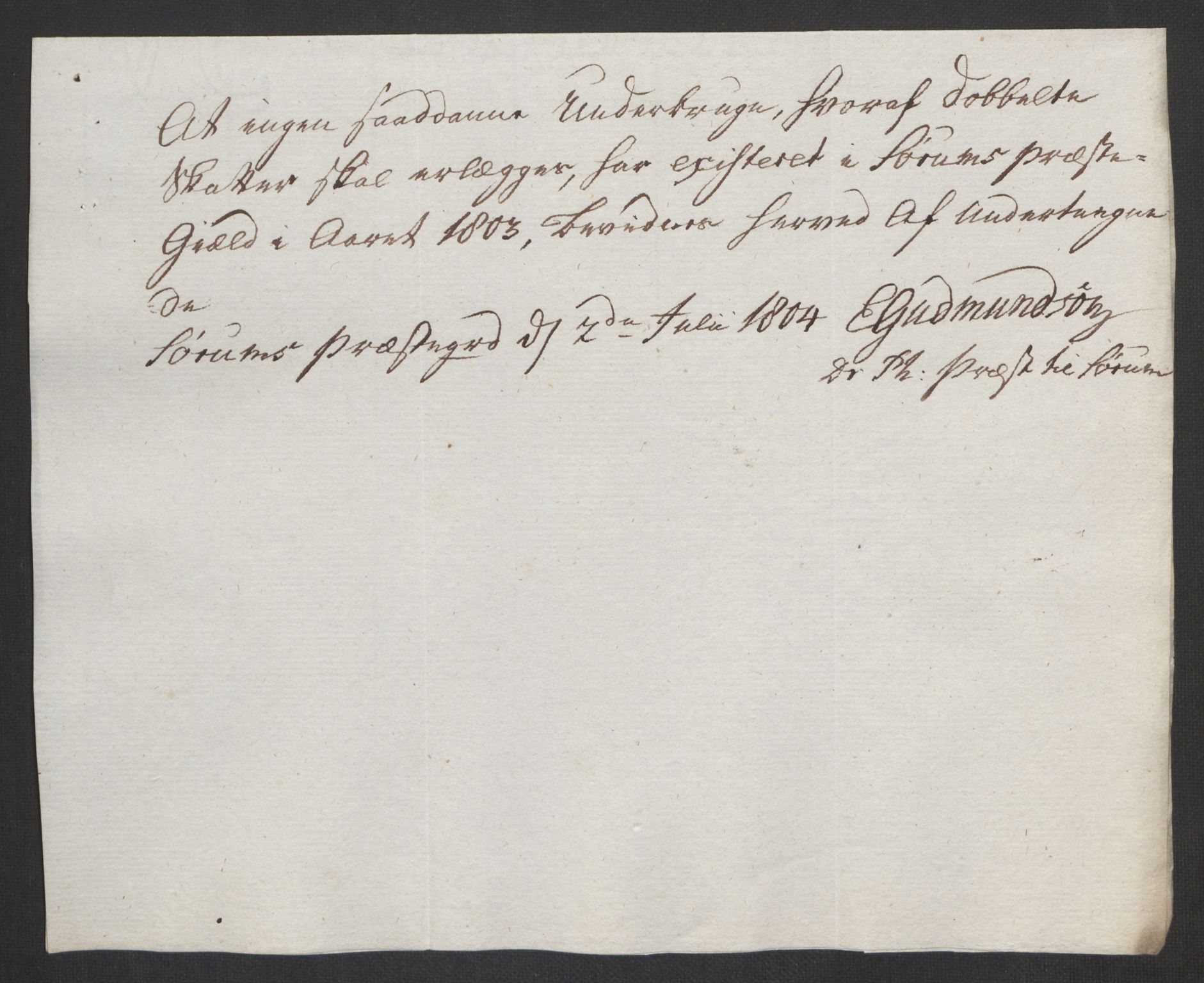 Rentekammeret inntil 1814, Reviderte regnskaper, Fogderegnskap, AV/RA-EA-4092/R11/L0679: Fogderegnskap Nedre Romerike, 1803, p. 135