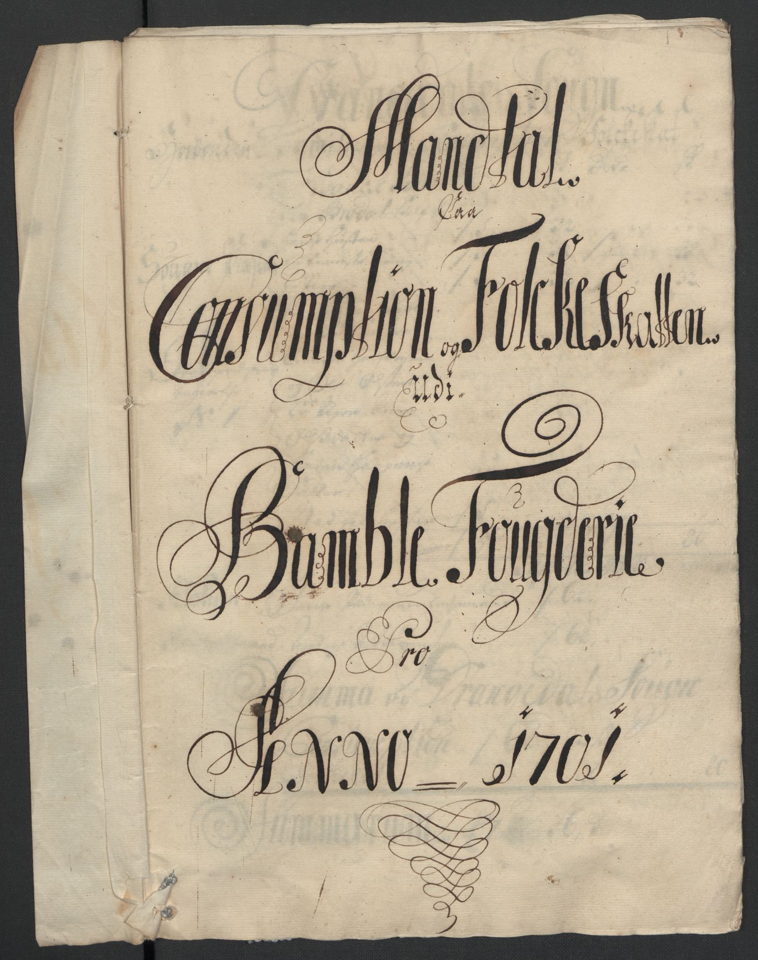 Rentekammeret inntil 1814, Reviderte regnskaper, Fogderegnskap, RA/EA-4092/R36/L2105: Fogderegnskap Øvre og Nedre Telemark og Bamble, 1701, p. 184