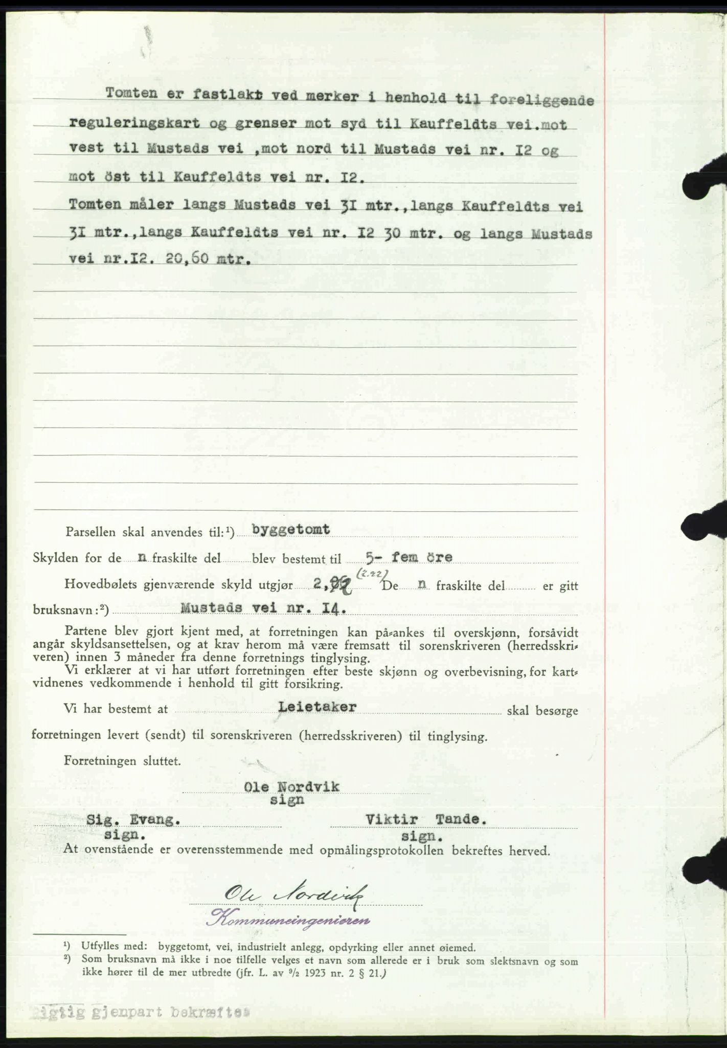 Toten tingrett, SAH/TING-006/H/Hb/Hbc/L0008: Mortgage book no. Hbc-08, 1941-1941, Diary no: : 1914/1941