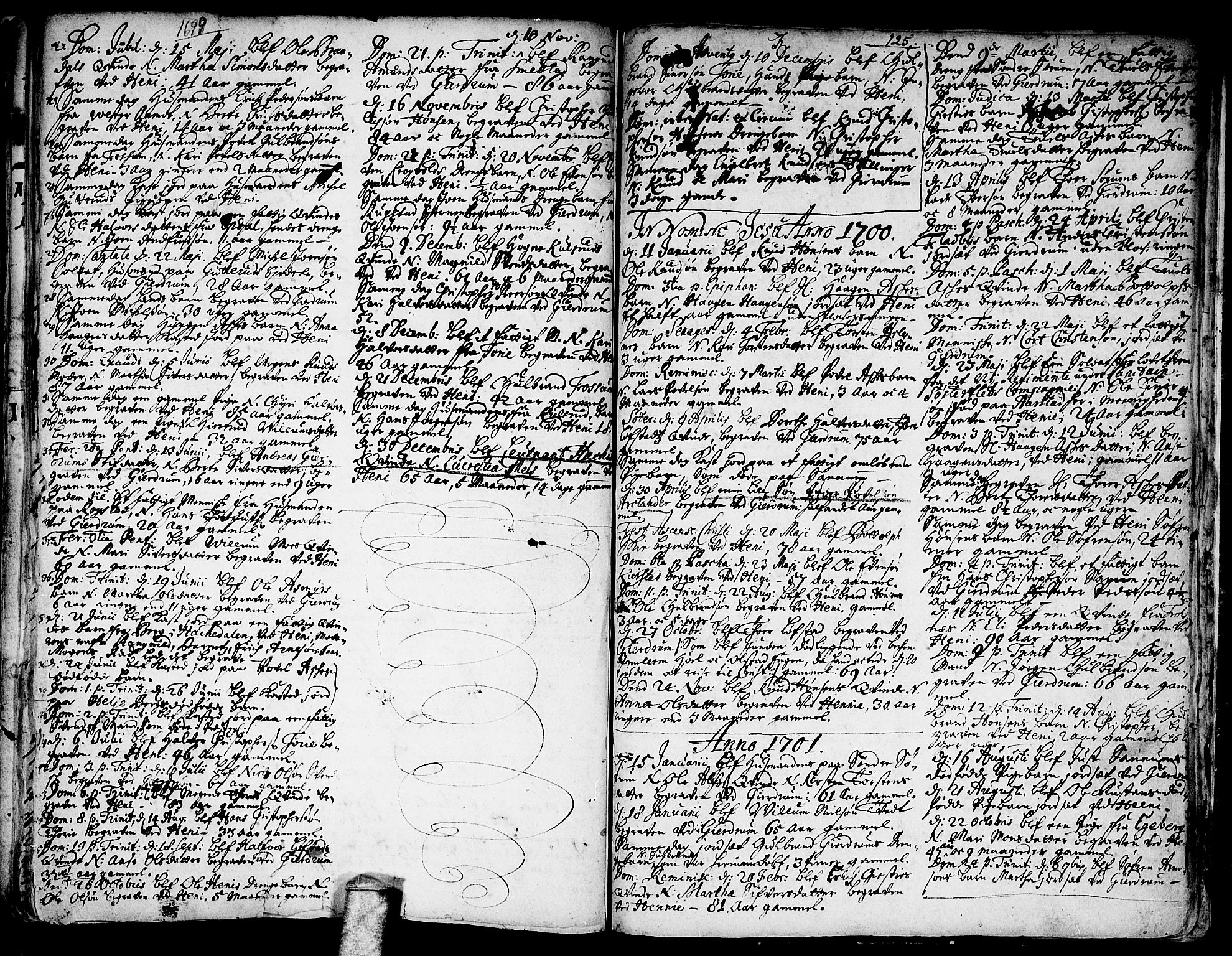 Gjerdrum prestekontor Kirkebøker, SAO/A-10412b/F/Fa/L0001: Parish register (official) no. I 1, 1689-1736, p. 125