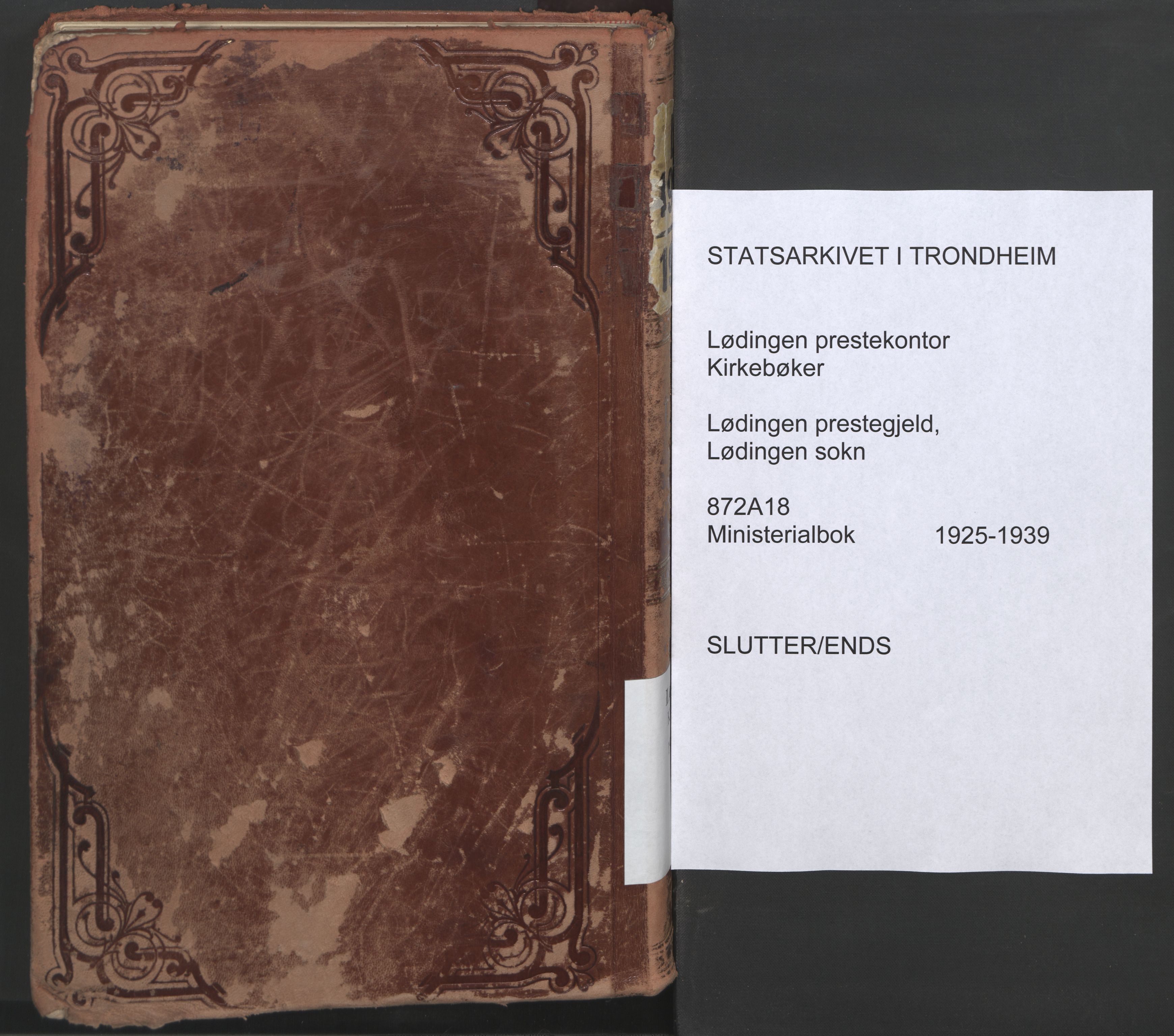 Ministerialprotokoller, klokkerbøker og fødselsregistre - Nordland, SAT/A-1459/872/L1043: Parish register (official) no. 872A18, 1925-1939