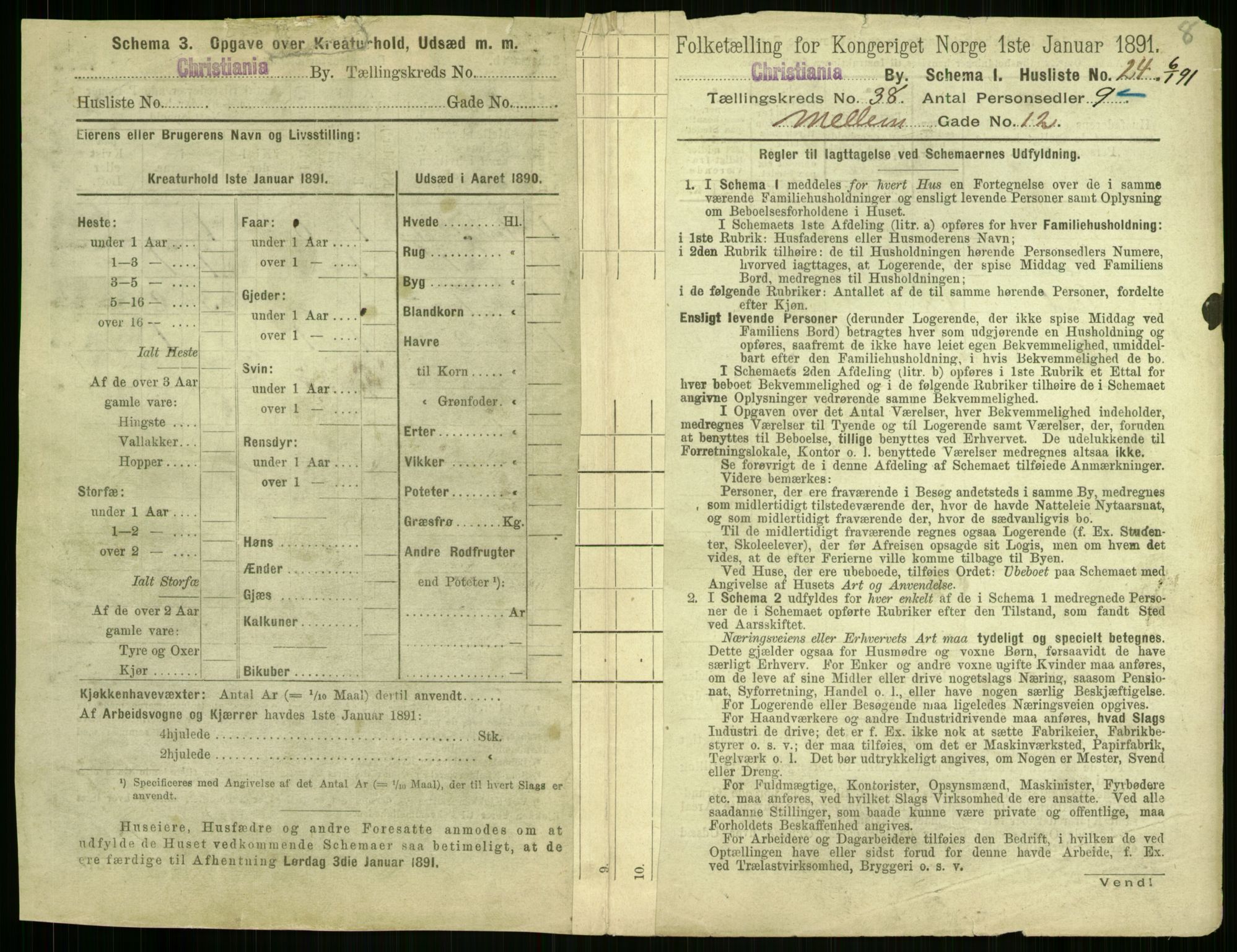 RA, 1891 census for 0301 Kristiania, 1891, p. 21274