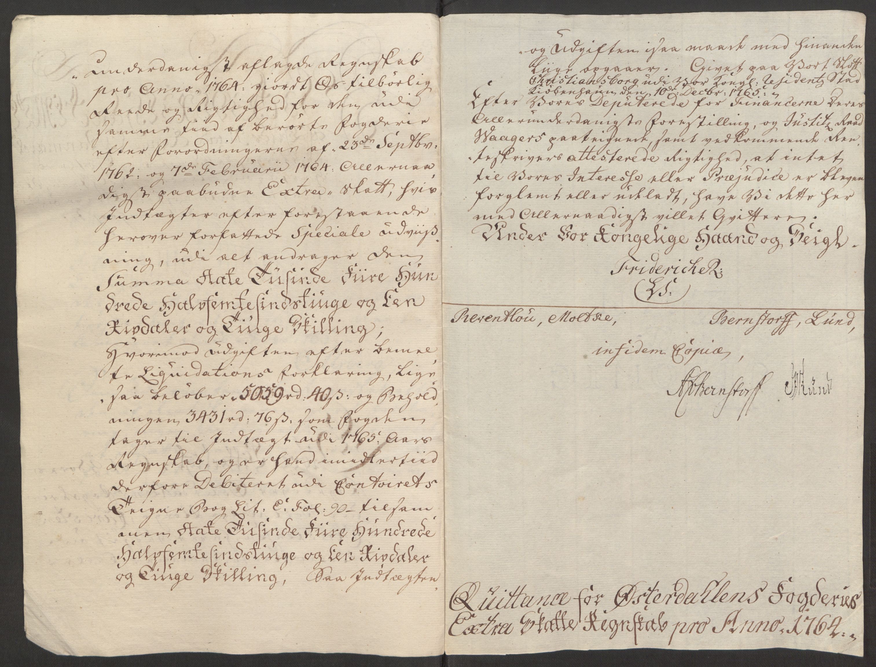 Rentekammeret inntil 1814, Reviderte regnskaper, Fogderegnskap, AV/RA-EA-4092/R15/L1014: Ekstraskatten Østerdal, 1762-1764, p. 499