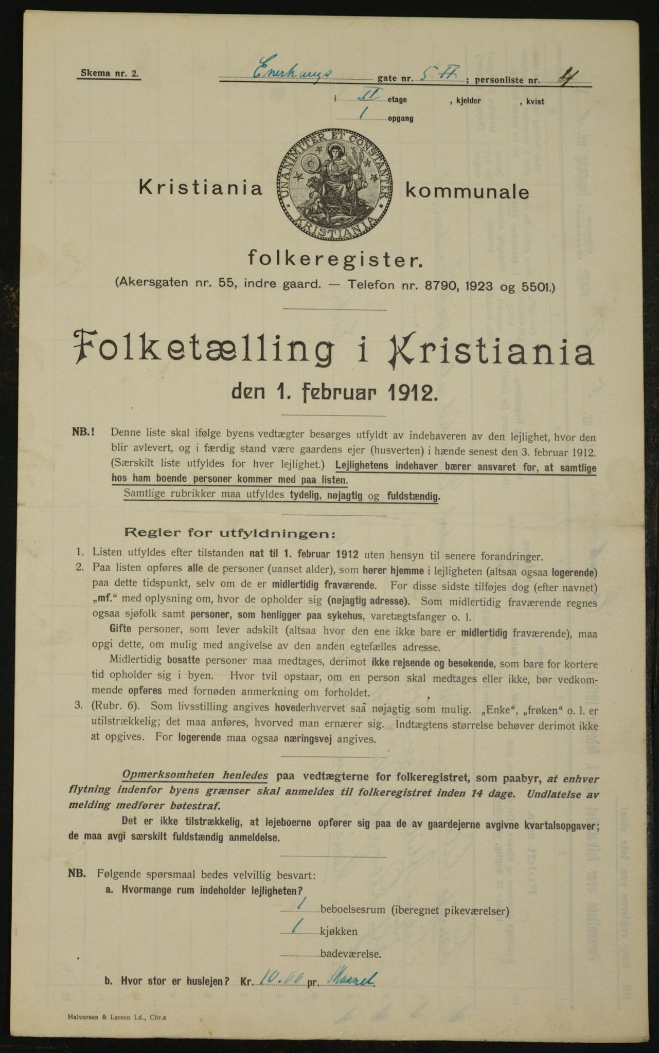 OBA, Municipal Census 1912 for Kristiania, 1912, p. 21477