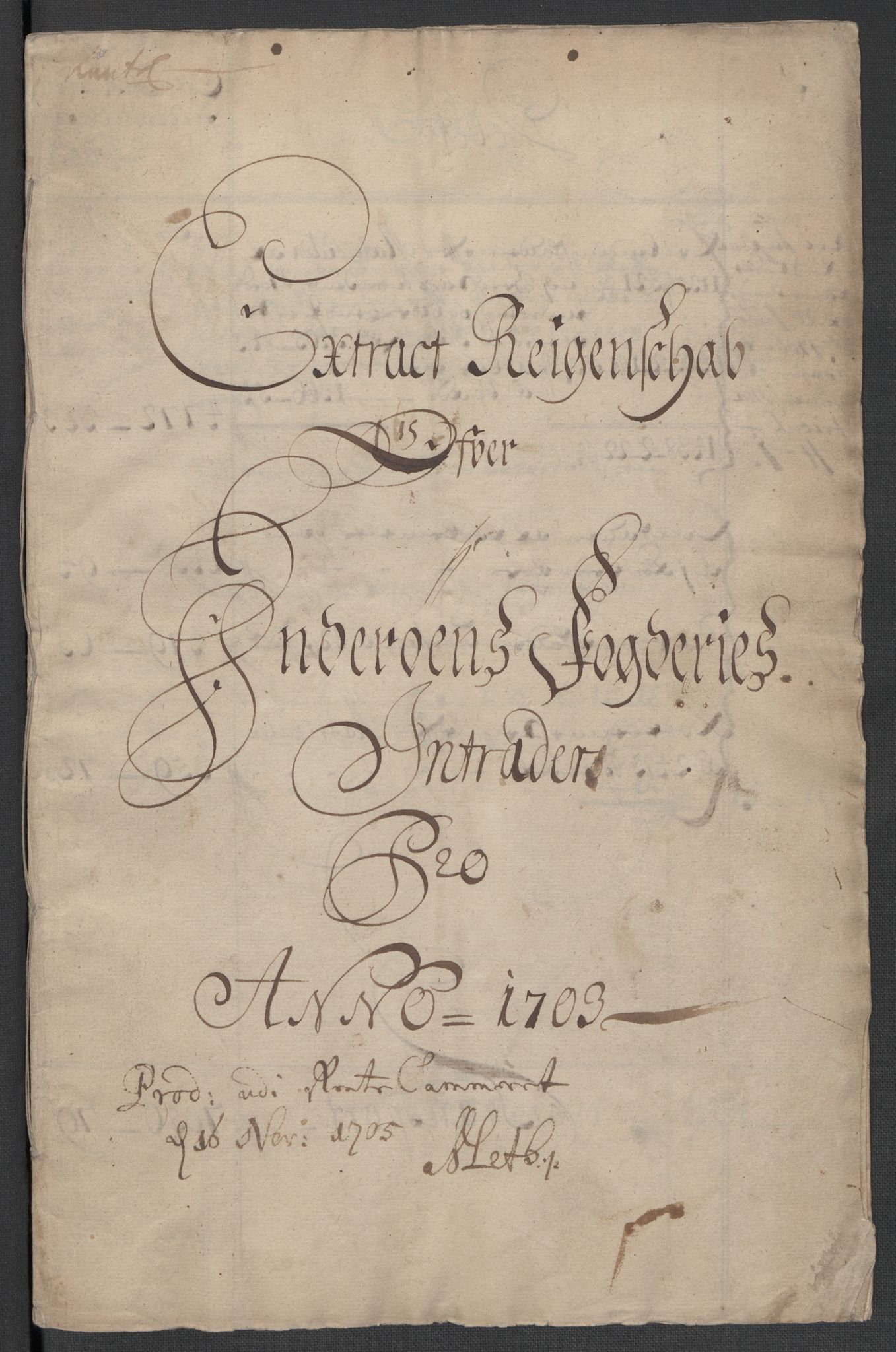 Rentekammeret inntil 1814, Reviderte regnskaper, Fogderegnskap, AV/RA-EA-4092/R63/L4313: Fogderegnskap Inderøy, 1703-1704, p. 4