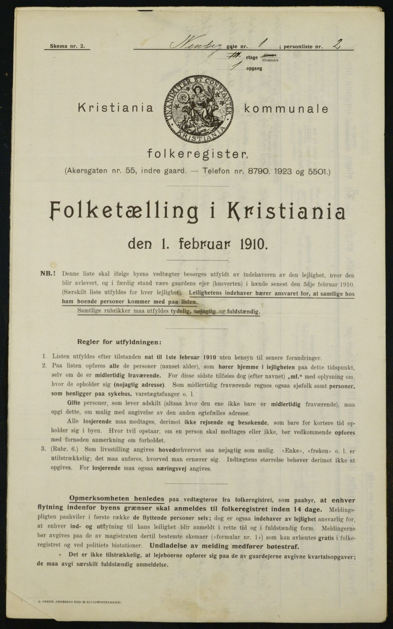 OBA, Municipal Census 1910 for Kristiania, 1910, p. 67337