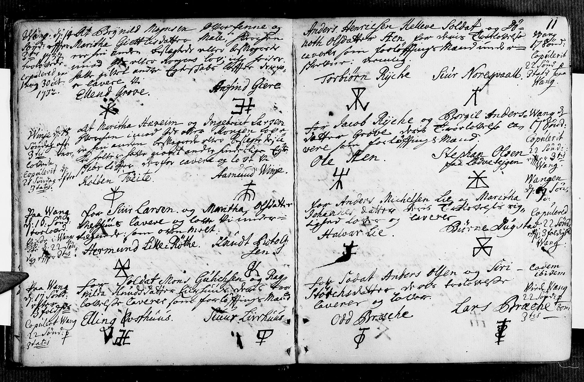 Voss sokneprestembete, AV/SAB-A-79001/H/Haa: Parish register (official) no. A 7, 1731-1773, p. 11