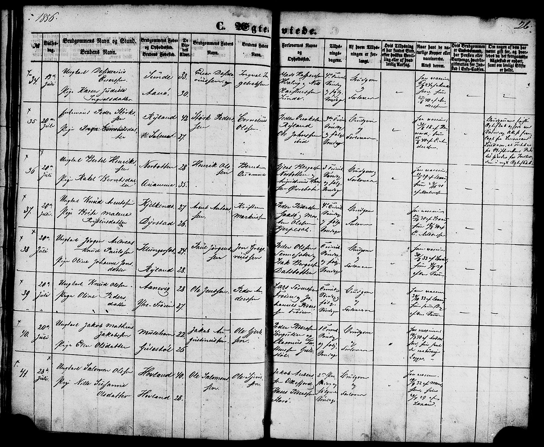 Kinn sokneprestembete, SAB/A-80801/H/Haa/Haaa/L0010: Parish register (official) no. A 10, 1852-1869, p. 26