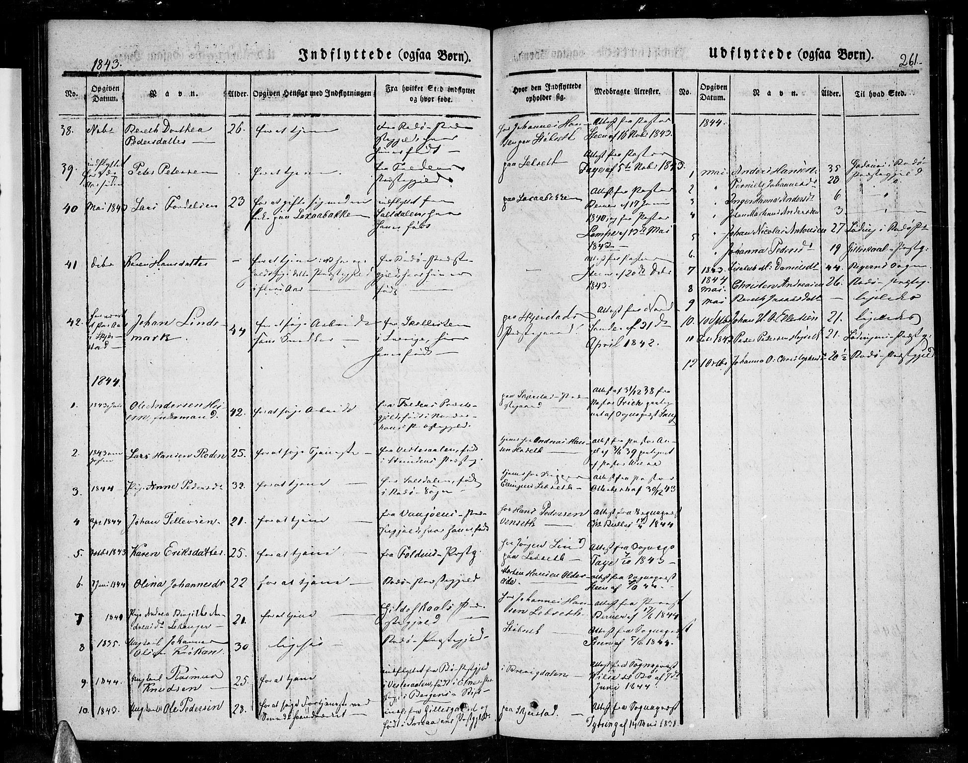 Ministerialprotokoller, klokkerbøker og fødselsregistre - Nordland, SAT/A-1459/852/L0737: Parish register (official) no. 852A07, 1833-1849, p. 261