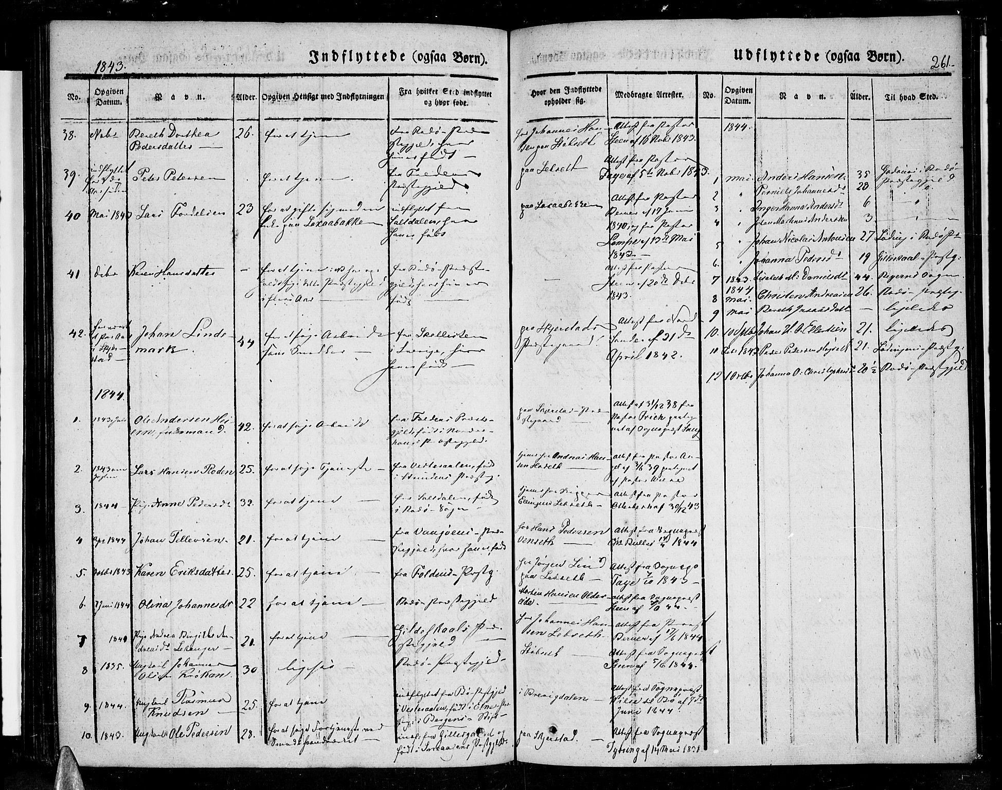 Ministerialprotokoller, klokkerbøker og fødselsregistre - Nordland, AV/SAT-A-1459/852/L0737: Parish register (official) no. 852A07, 1833-1849, p. 261