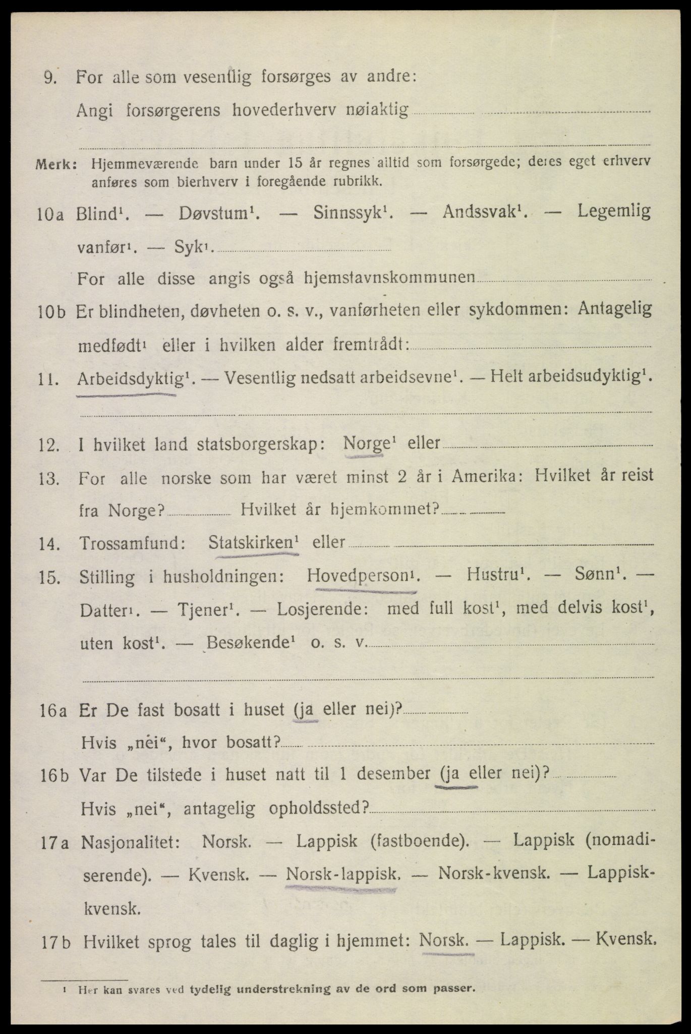 SAT, 1920 census for Hadsel, 1920, p. 20509