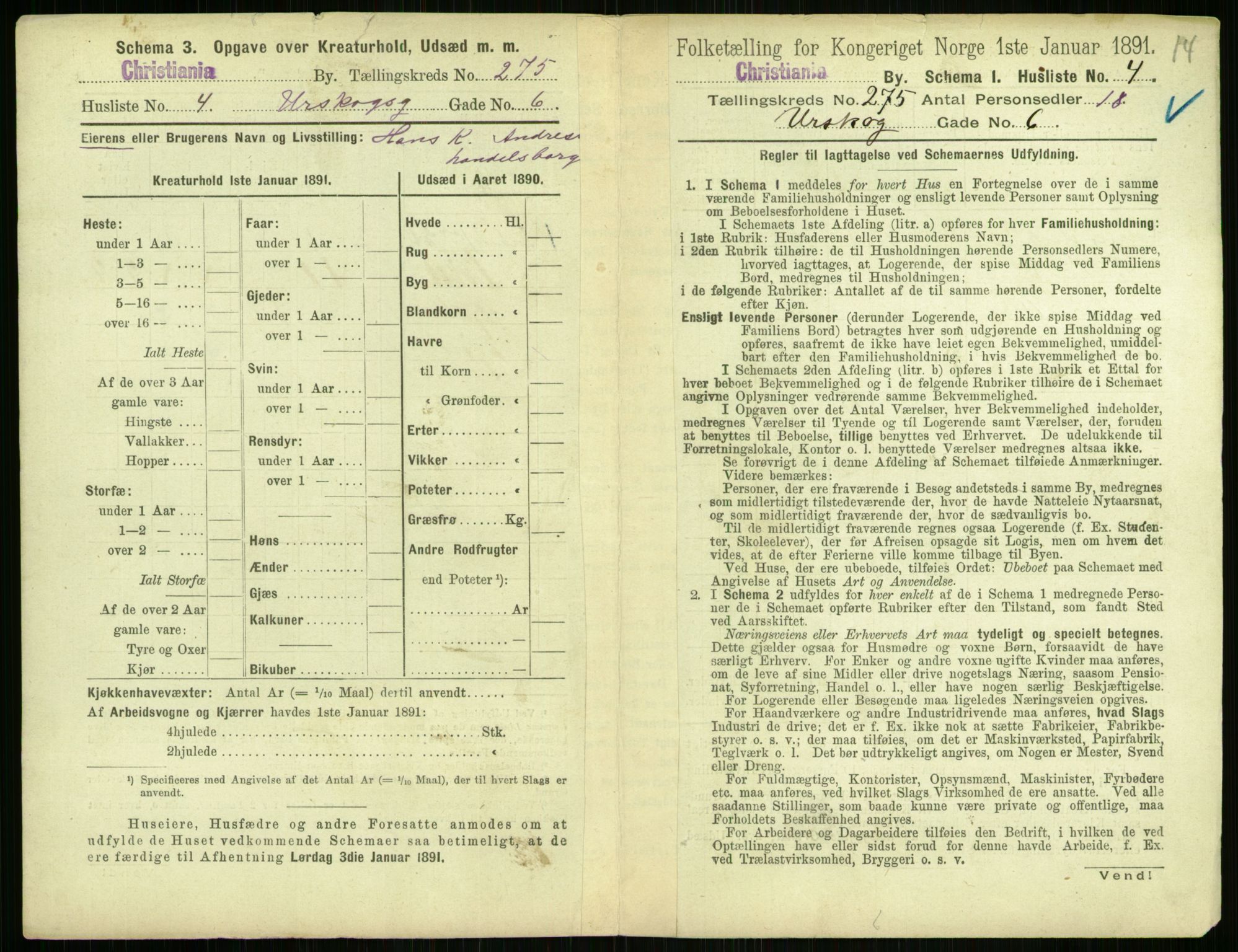 RA, 1891 census for 0301 Kristiania, 1891, p. 166899