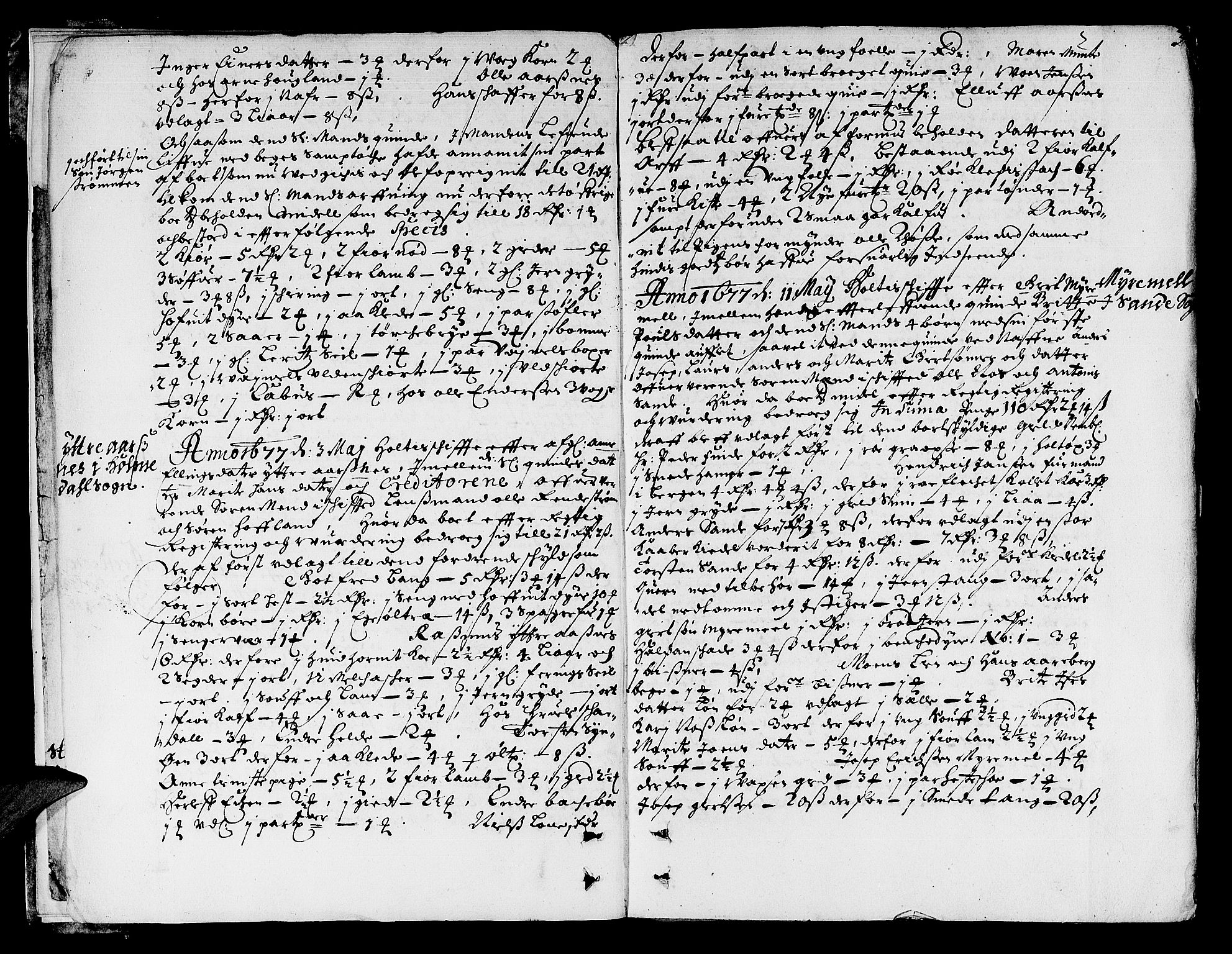 Sunnfjord tingrett, AV/SAB-A-3201/1/H/Ha/Haa/L0001: Skifteprotokoll, 1677-1687, p. 2b-3a