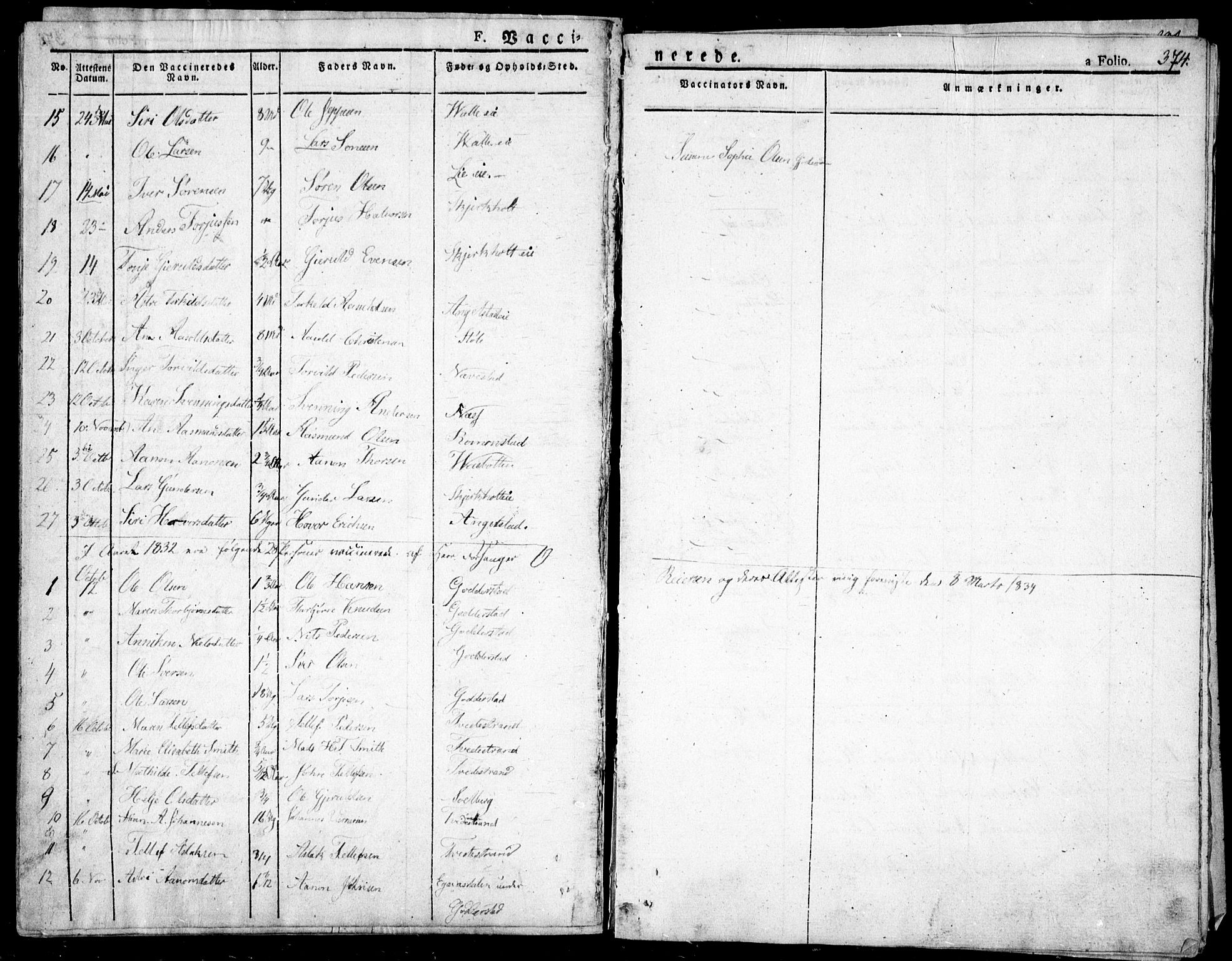 Holt sokneprestkontor, AV/SAK-1111-0021/F/Fa/L0006: Parish register (official) no. A 6, 1820-1835, p. 374