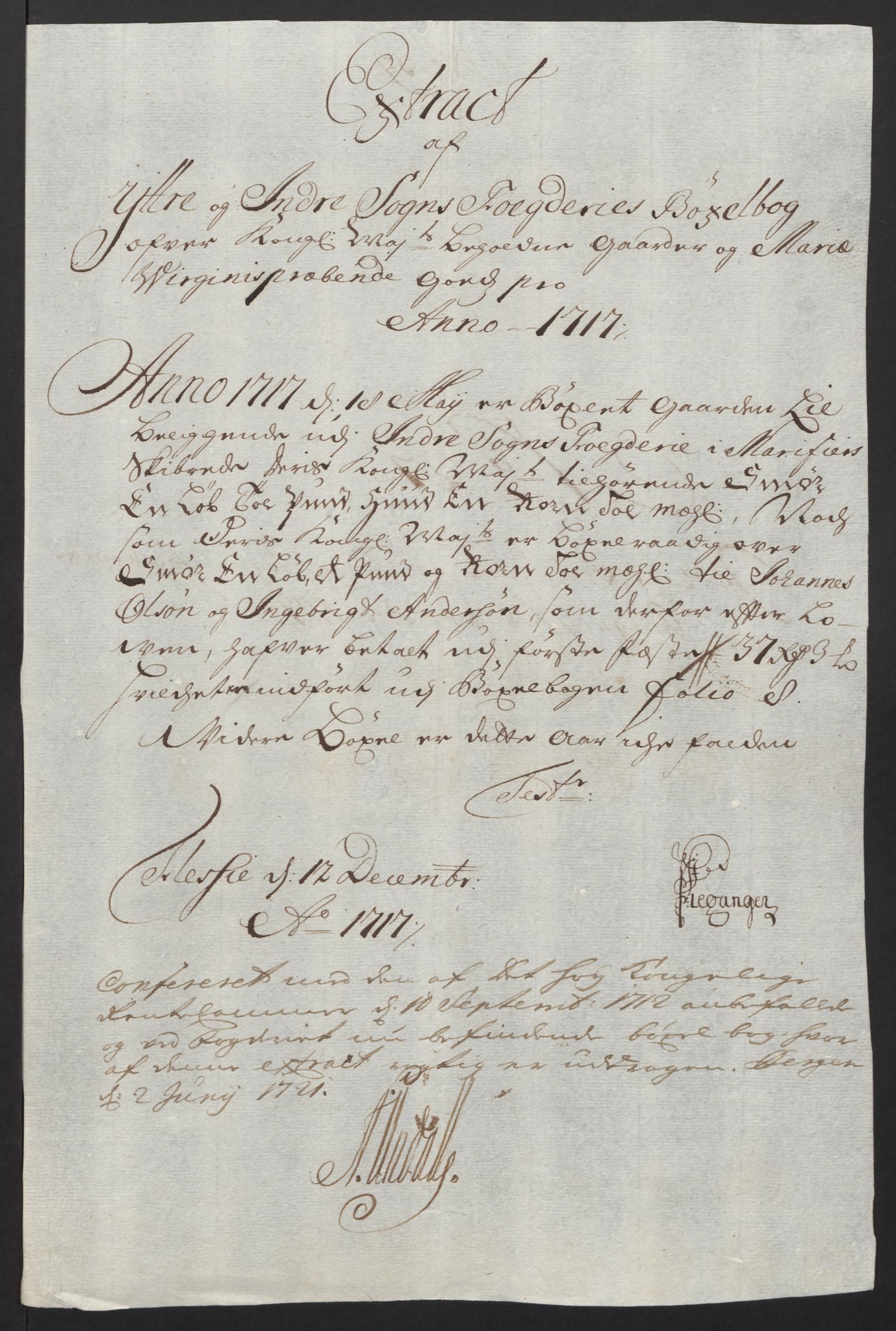 Rentekammeret inntil 1814, Reviderte regnskaper, Fogderegnskap, AV/RA-EA-4092/R52/L3321: Fogderegnskap Sogn, 1717-1718, p. 125