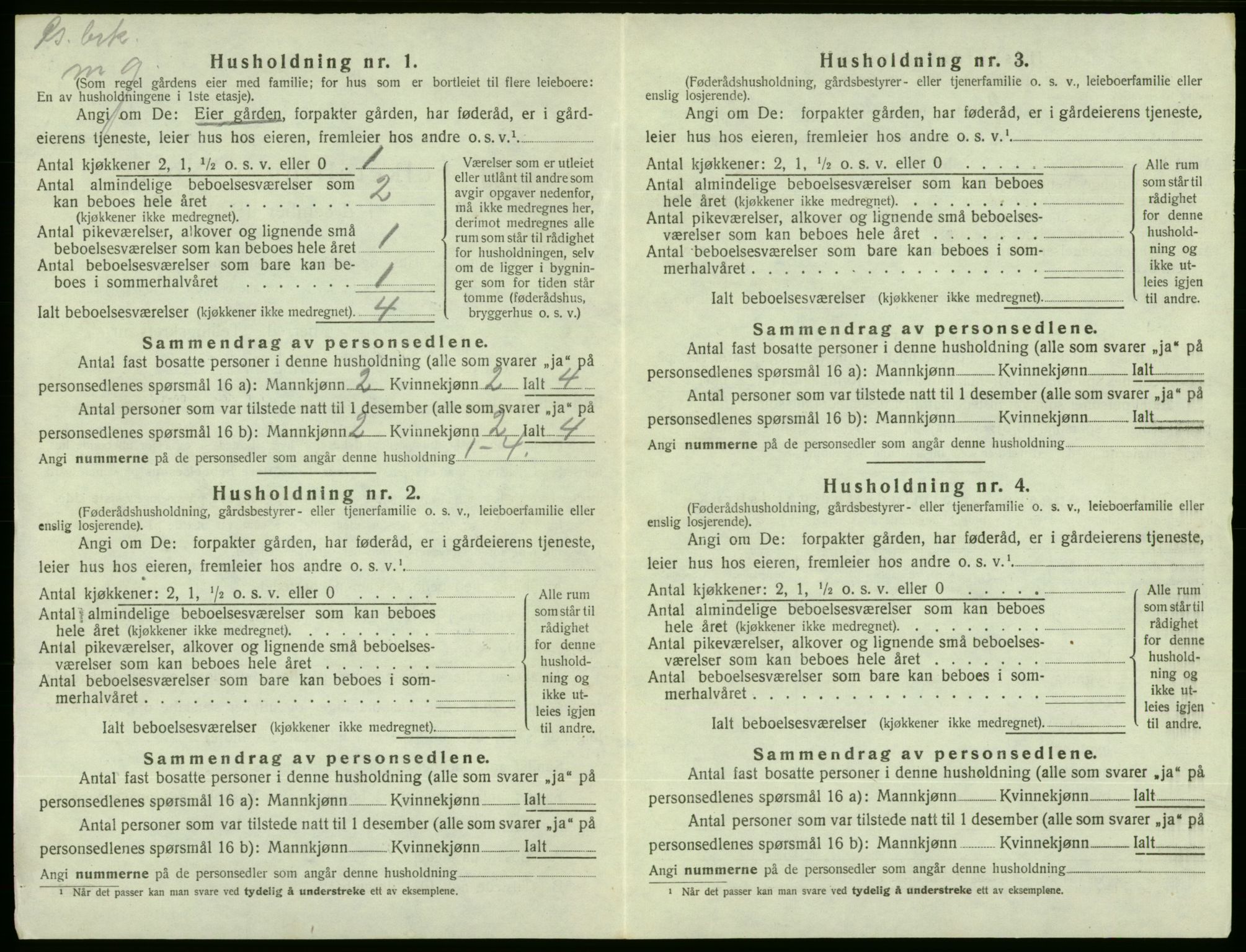 SAB, 1920 census for Etne, 1920, p. 517