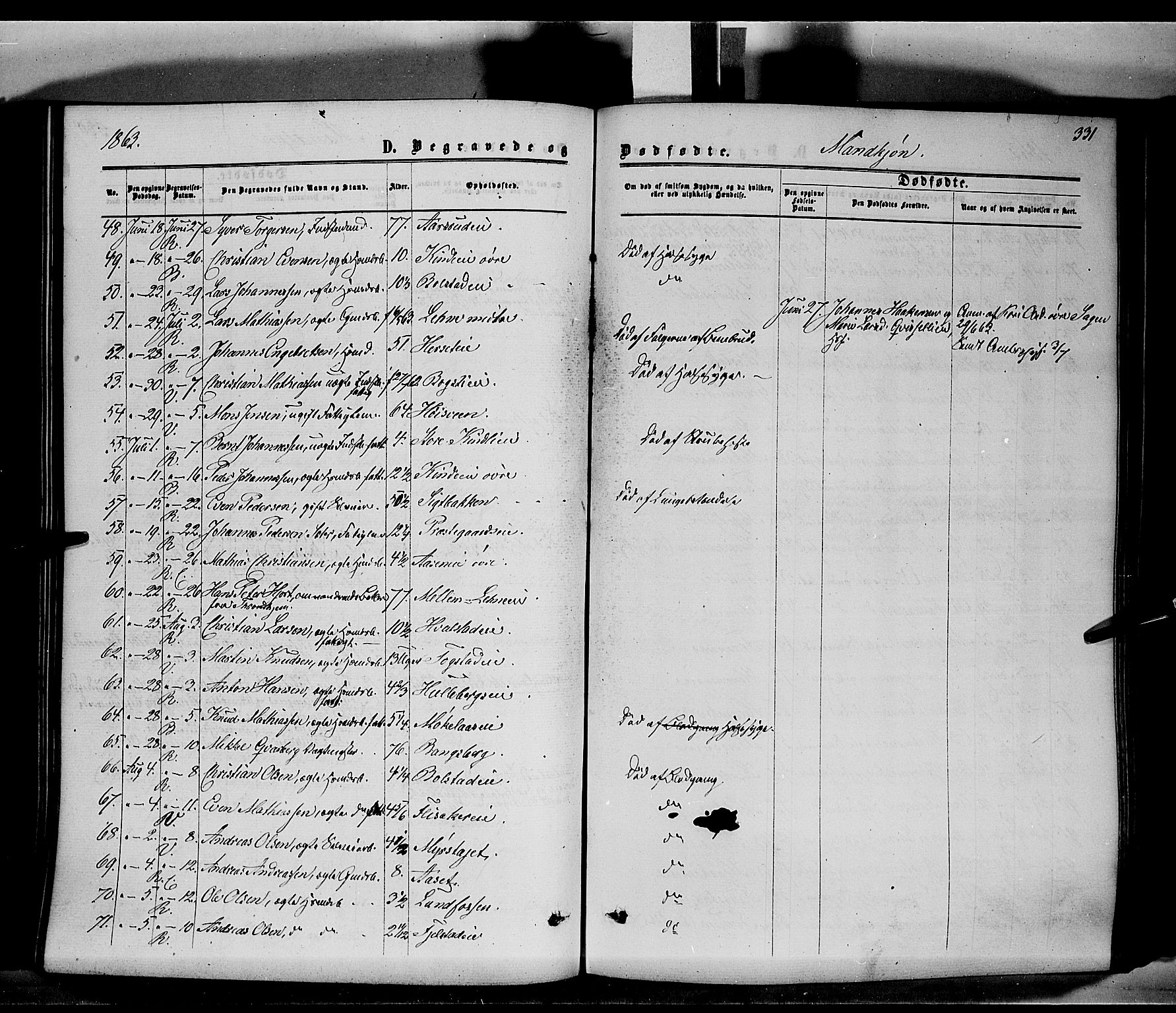 Ringsaker prestekontor, AV/SAH-PREST-014/K/Ka/L0010: Parish register (official) no. 10, 1861-1869, p. 331