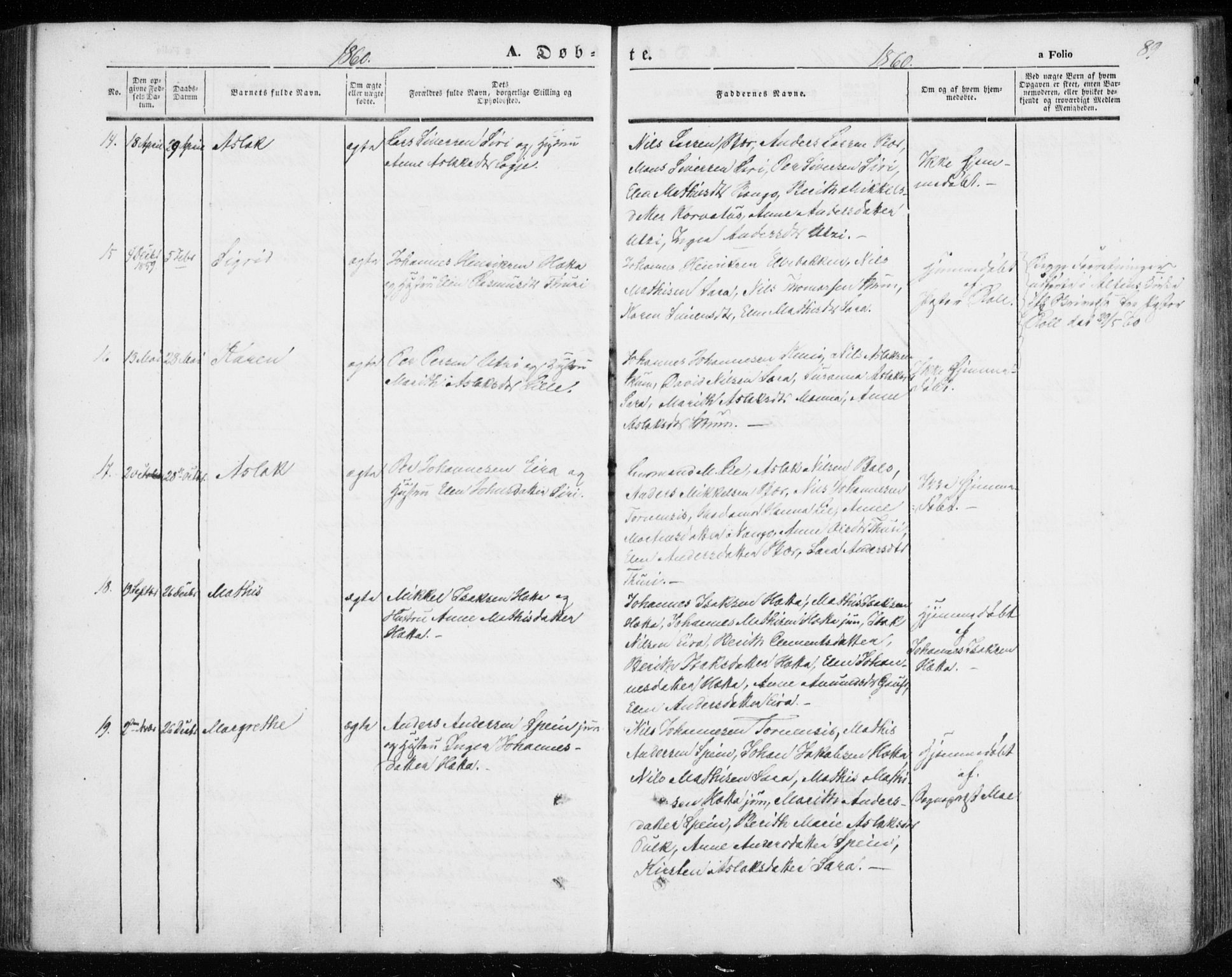 Kautokeino sokneprestembete, AV/SATØ-S-1340/H/Ha/L0002.kirke: Parish register (official) no. 2, 1843-1861, p. 89