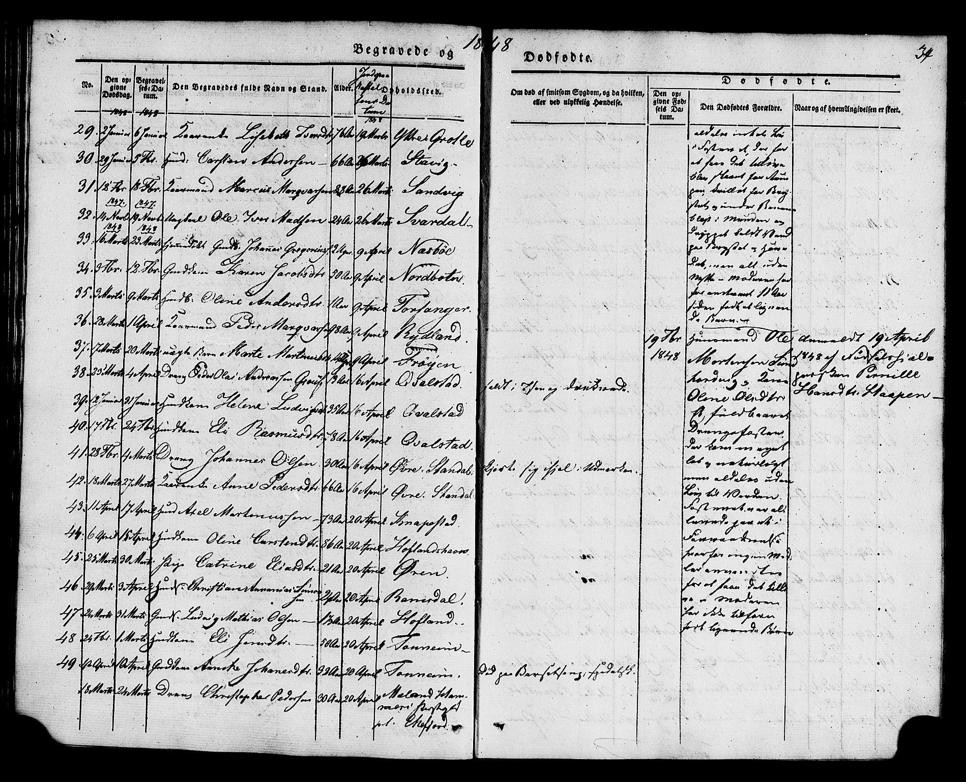 Kinn sokneprestembete, SAB/A-80801/H/Haa/Haaa/L0011: Parish register (official) no. A 11, 1841-1855, p. 34