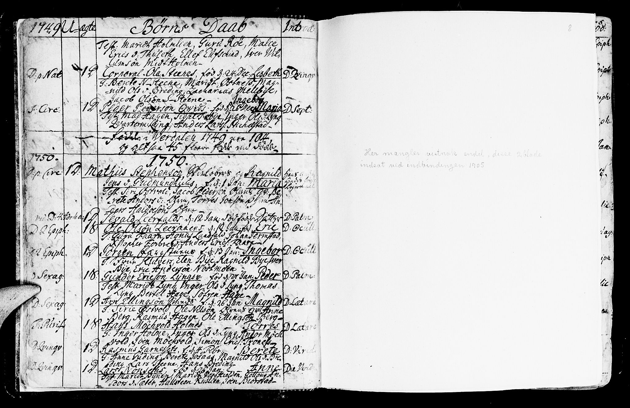 Ministerialprotokoller, klokkerbøker og fødselsregistre - Nord-Trøndelag, SAT/A-1458/723/L0231: Parish register (official) no. 723A02, 1748-1780, p. 8