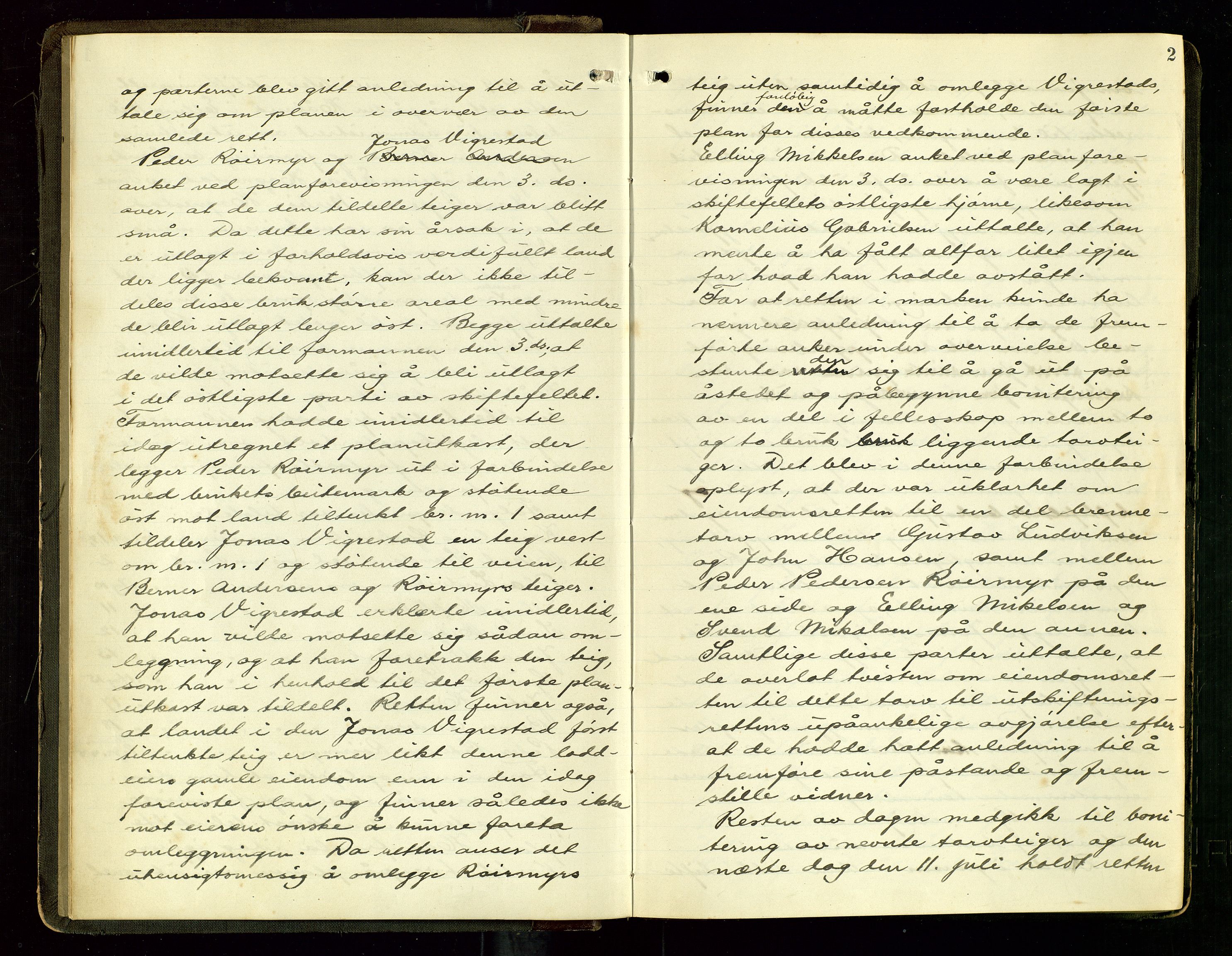 Rogaland jordskifterett, AV/SAST-A-102426/Oa/L0076: Forhandlingsprotokoll, 1919-1921, p. 2