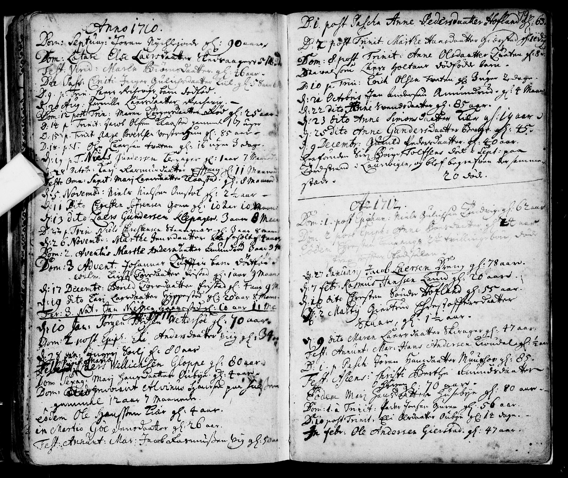 Tjølling kirkebøker, SAKO/A-60/F/Fa/L0001: Parish register (official) no. 1, 1670-1716, p. 79