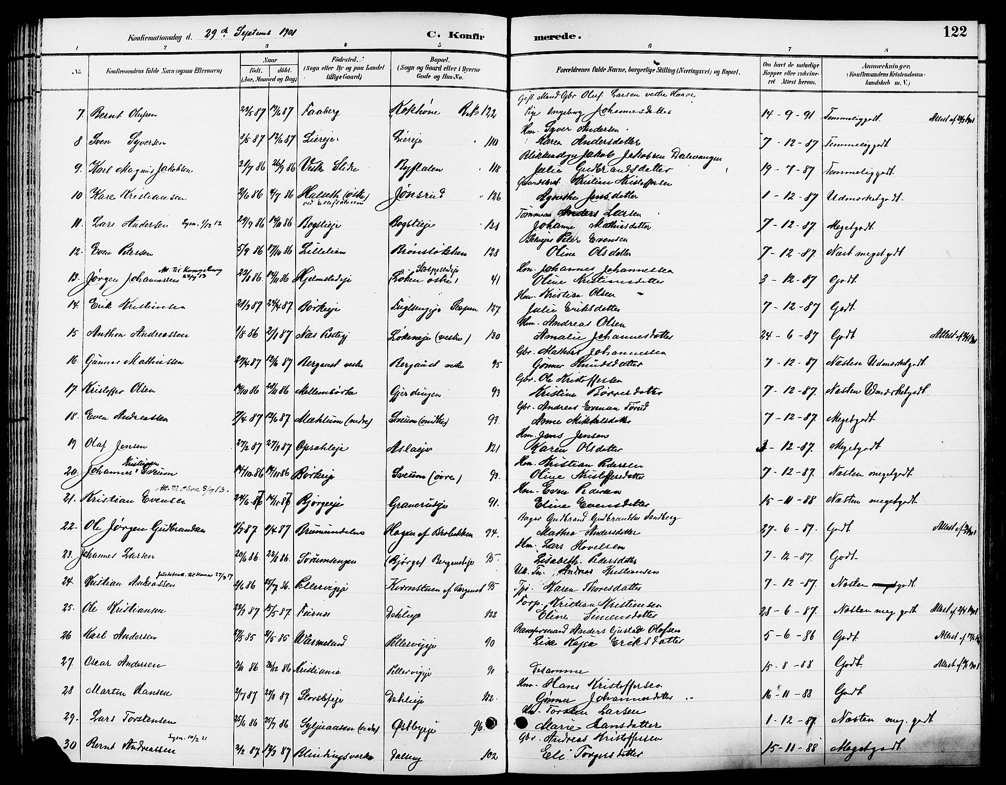 Ringsaker prestekontor, AV/SAH-PREST-014/L/La/L0014: Parish register (copy) no. 14, 1891-1904, p. 122