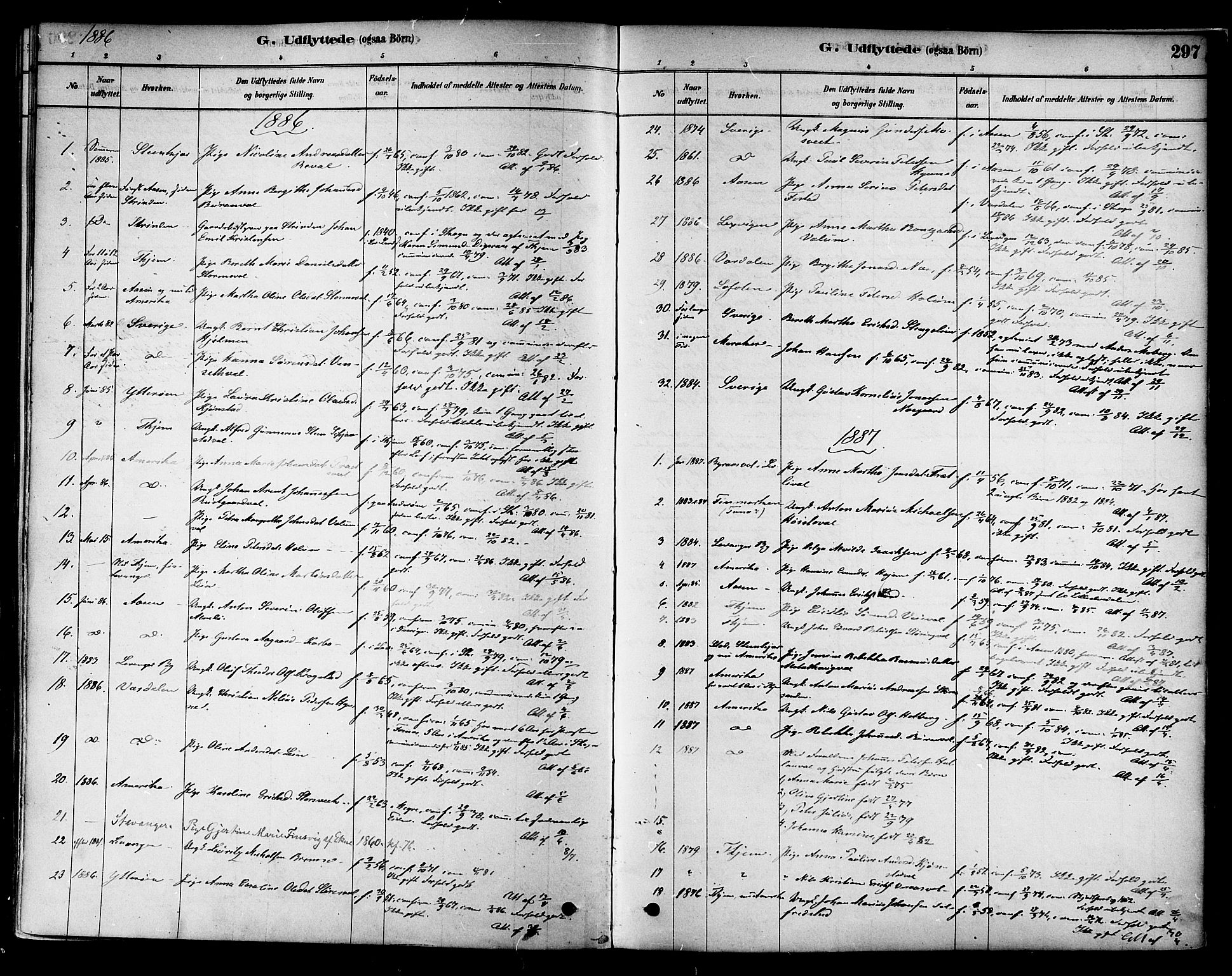 Ministerialprotokoller, klokkerbøker og fødselsregistre - Nord-Trøndelag, SAT/A-1458/717/L0159: Parish register (official) no. 717A09, 1878-1898, p. 297