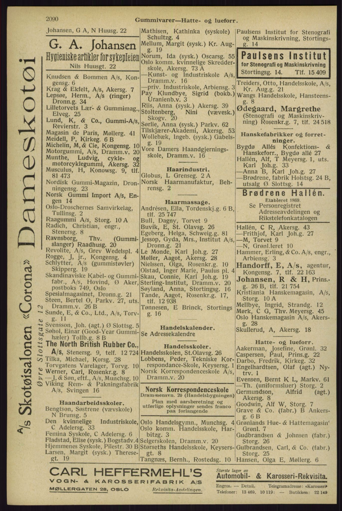 Kristiania/Oslo adressebok, PUBL/-, 1929, p. 2090