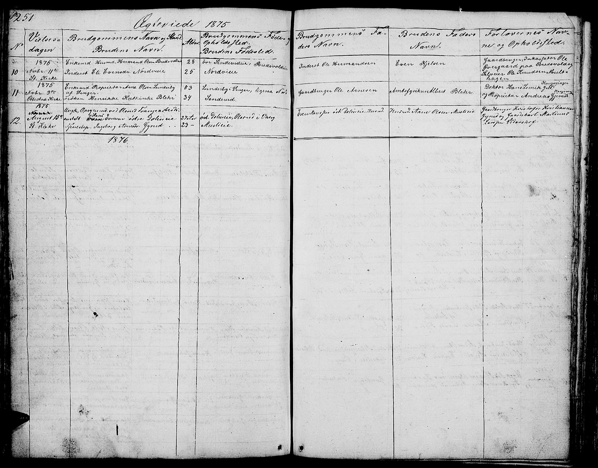 Stange prestekontor, AV/SAH-PREST-002/L/L0002: Parish register (copy) no. 2, 1838-1879, p. 251