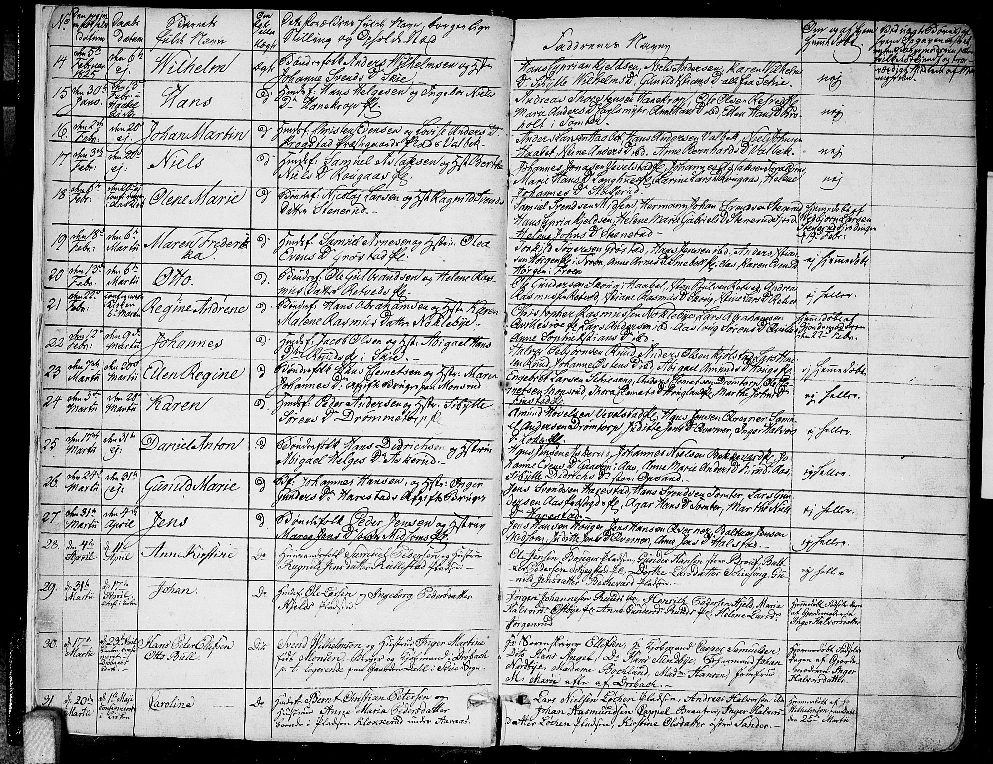 Kråkstad prestekontor Kirkebøker, SAO/A-10125a/F/Fa/L0004: Parish register (official) no. I 4, 1825-1837, p. 2