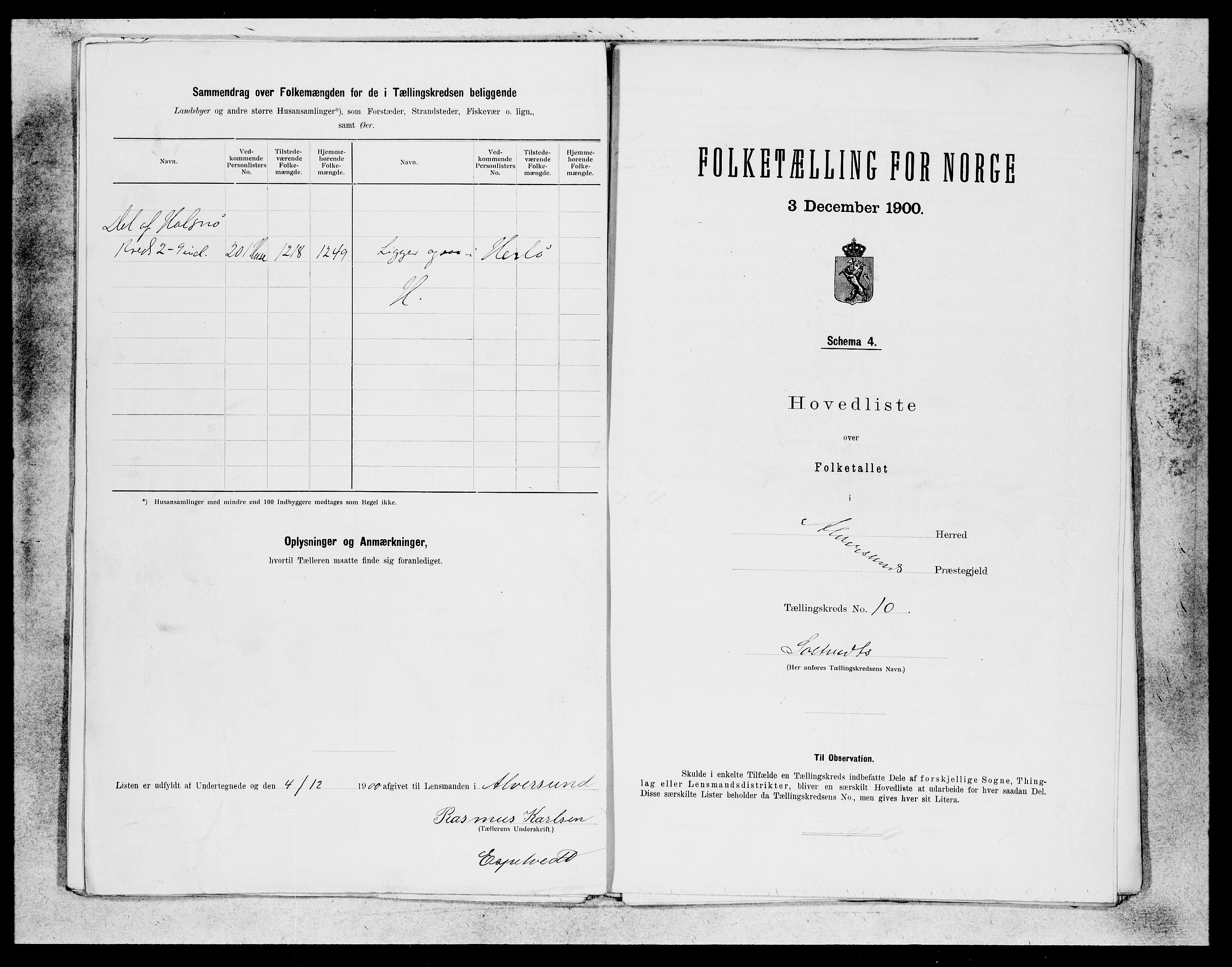 SAB, 1900 census for Alversund, 1900, p. 19