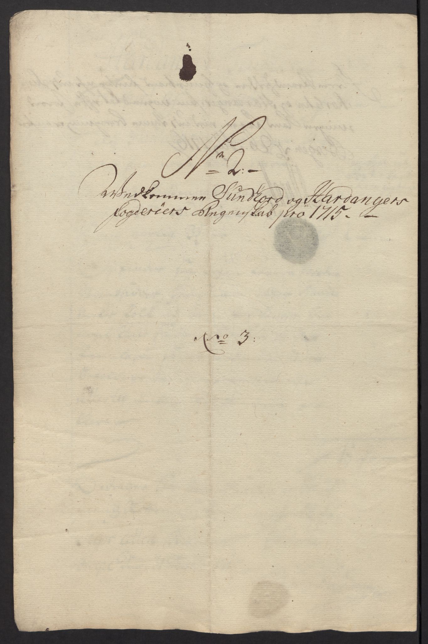 Rentekammeret inntil 1814, Reviderte regnskaper, Fogderegnskap, RA/EA-4092/R48/L2991: Fogderegnskap Sunnhordland og Hardanger, 1715, p. 38