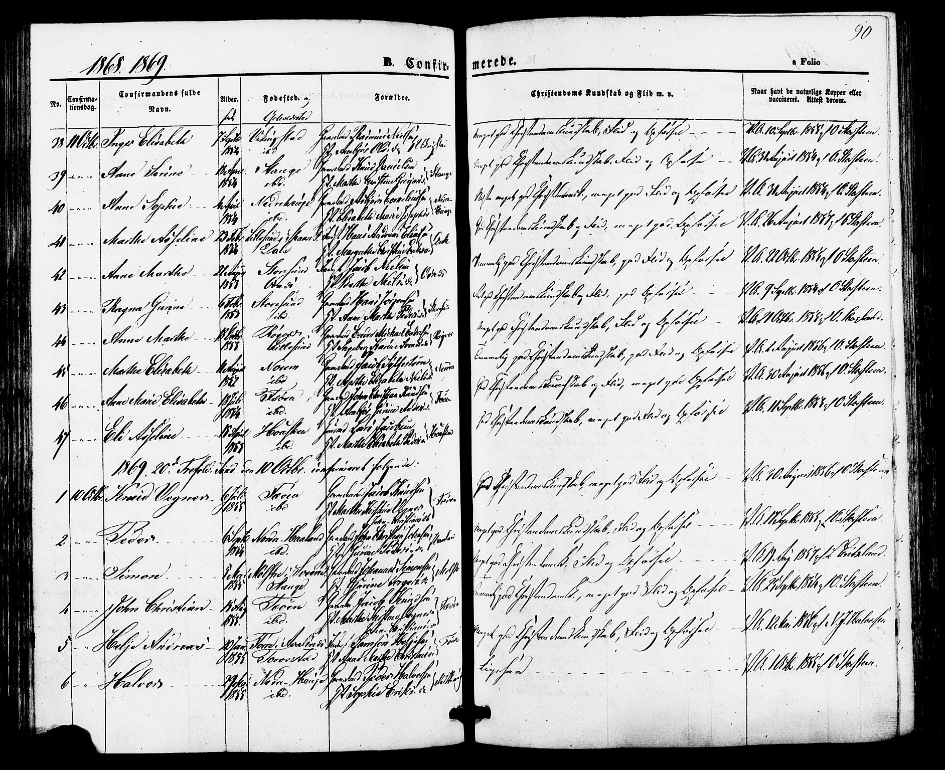 Torvastad sokneprestkontor, SAST/A -101857/H/Ha/Haa/L0010: Parish register (official) no. A 10, 1857-1878, p. 90