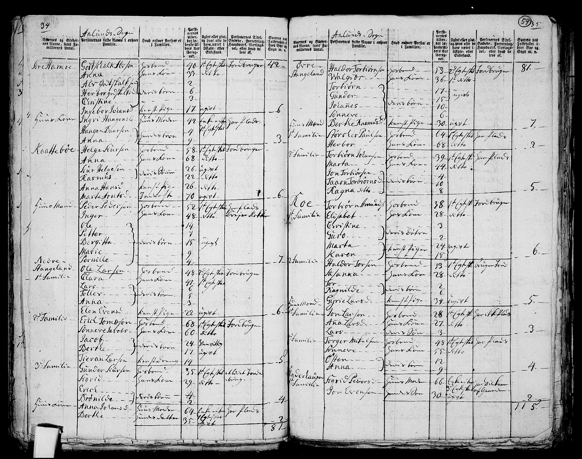 RA, 1801 census for 1213P Fjelberg, 1801, p. 58b-59a