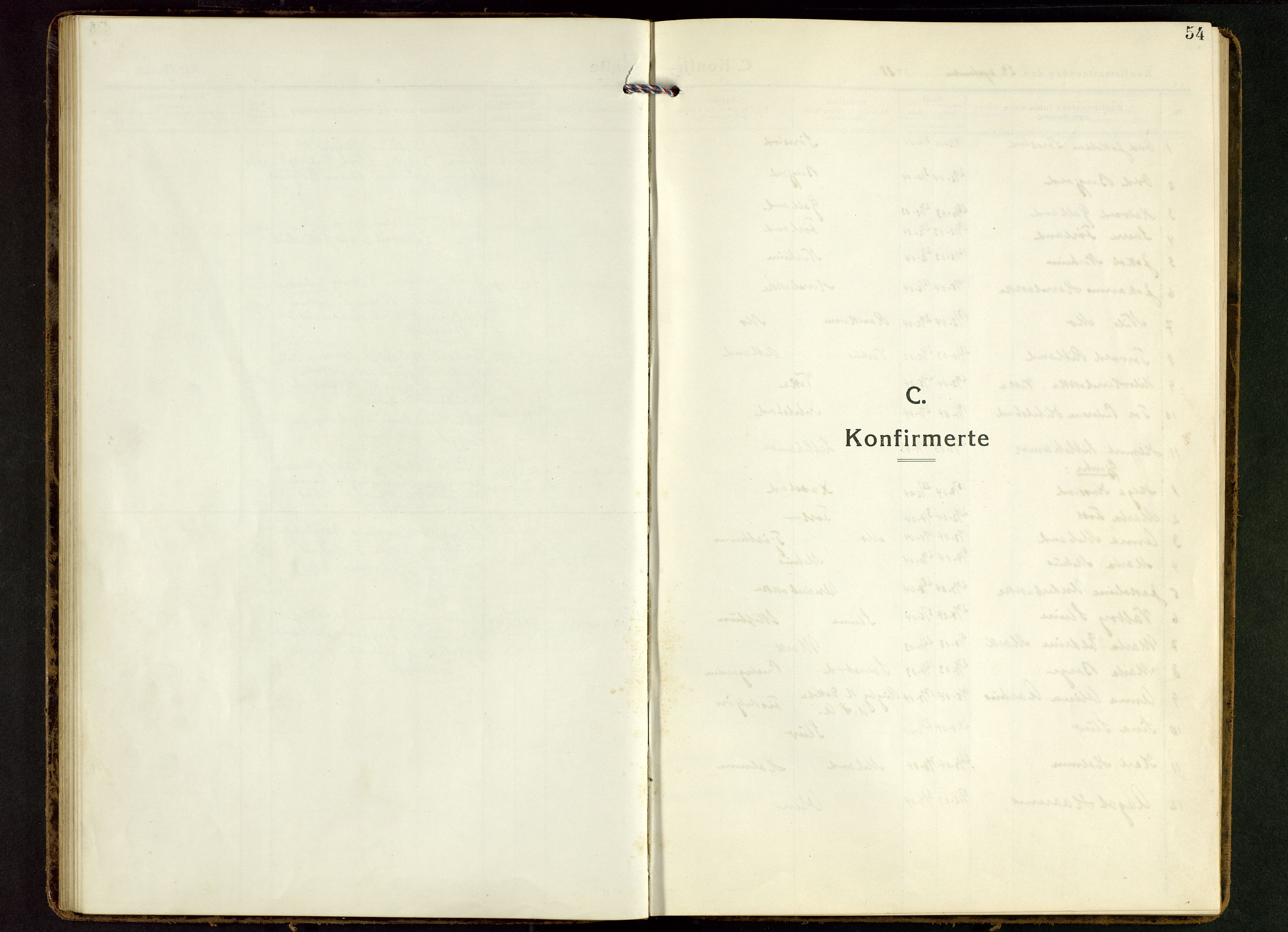 Suldal sokneprestkontor, SAST/A-101845/01/V/L0007: Parish register (copy) no. B 7, 1917-1946, p. 54