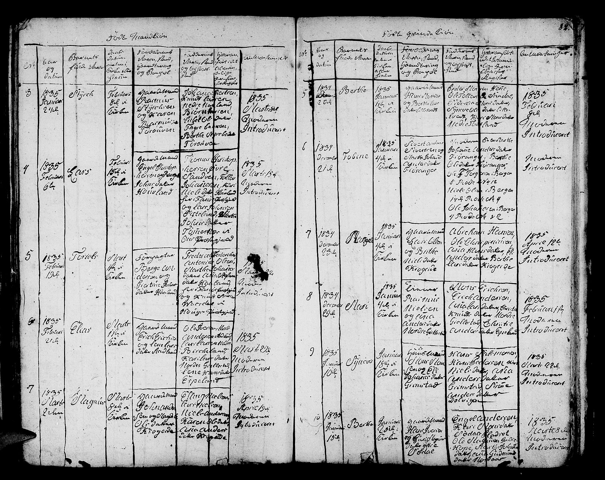 Fana Sokneprestembete, SAB/A-75101/H/Hab/Habc/L0001: Parish register (copy) no. C 1, 1824-1837, p. 82